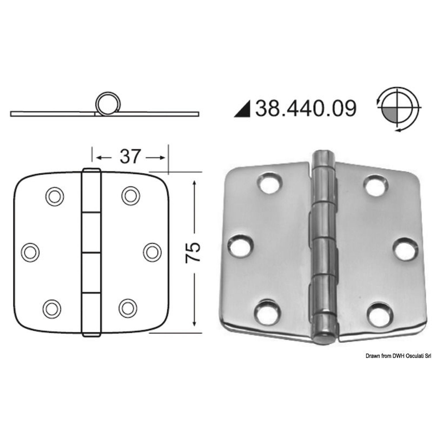 Sarana 2 mm vakiotappi 74x75 mm