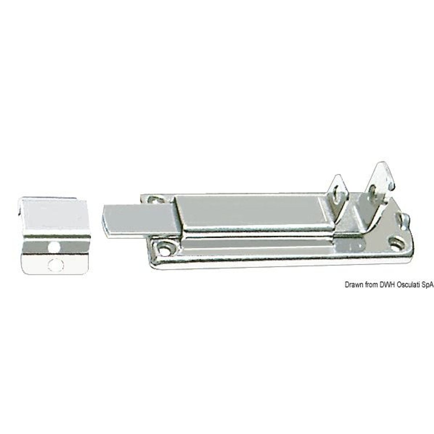 Regellås polerat SS 85x27 mm
