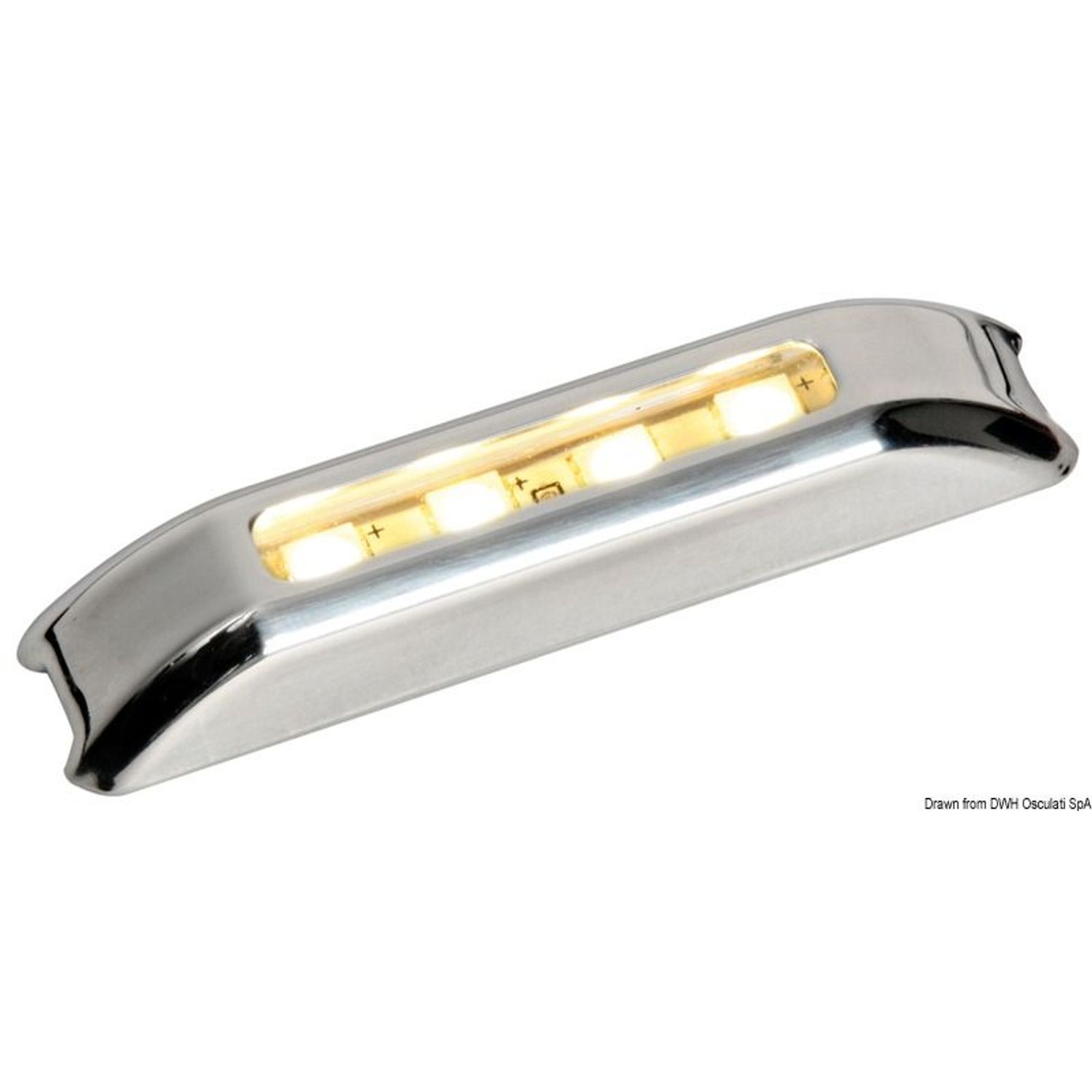 LED courtesylys med 4 + 4 blå LED