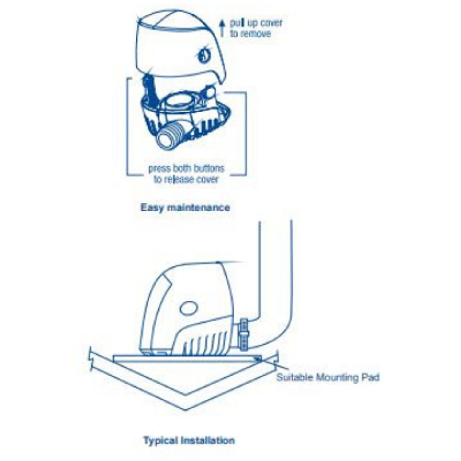 Whale Orca 1300 Automatisk Lensepumpe 