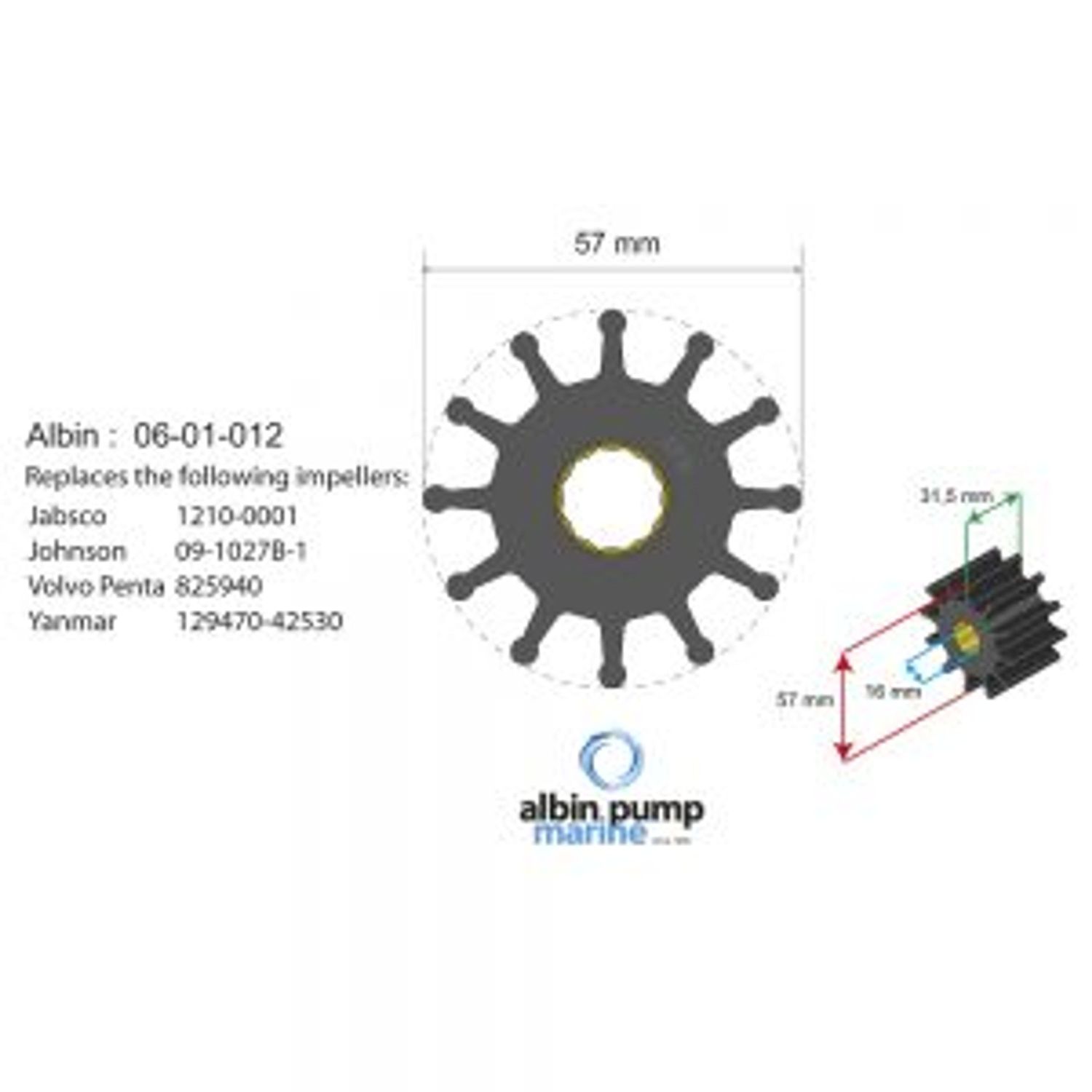 Impeller Kit 06-01-012 Innenbords