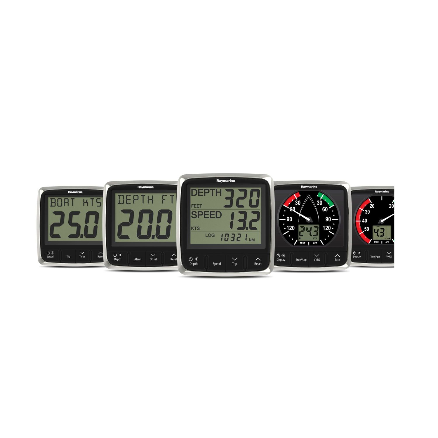 Raymarine i50 & i60 tuuli/nopeus/syvyys