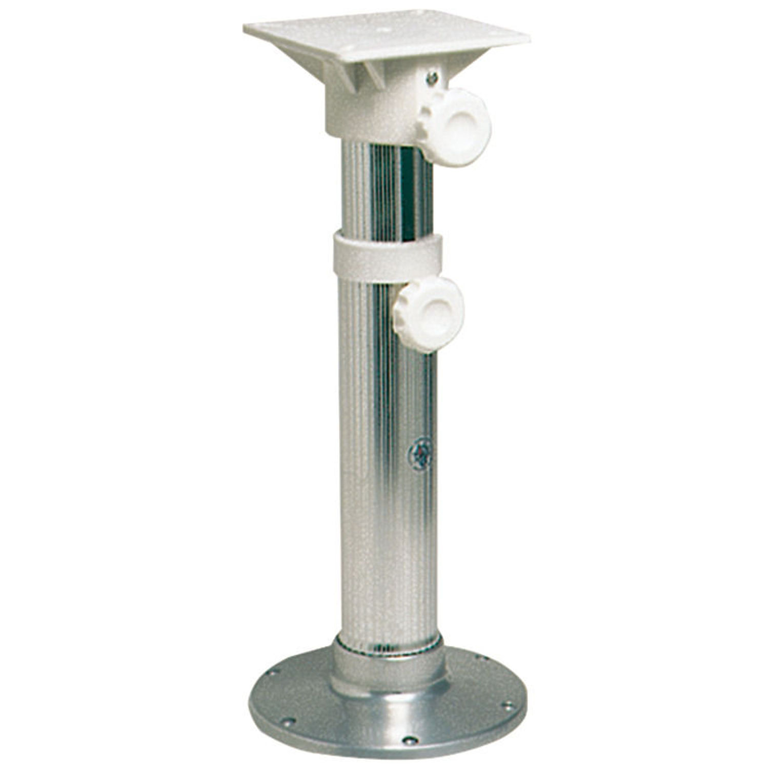 Vridbar stolpedestal, nylon, teleskopisk, blankpolerad, 45-62 cm