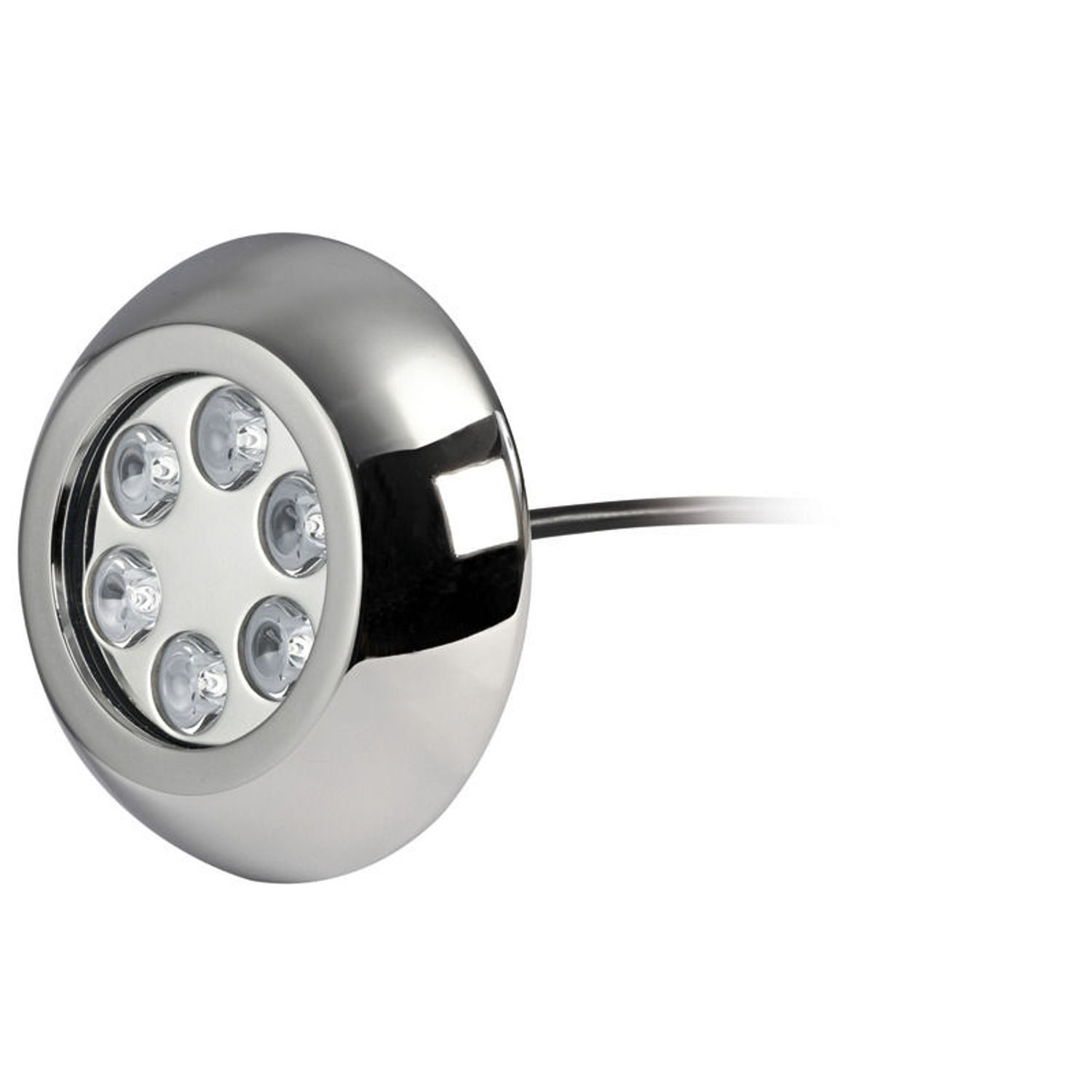 Undervattenslampa med 6x3W vita LED och skruvar