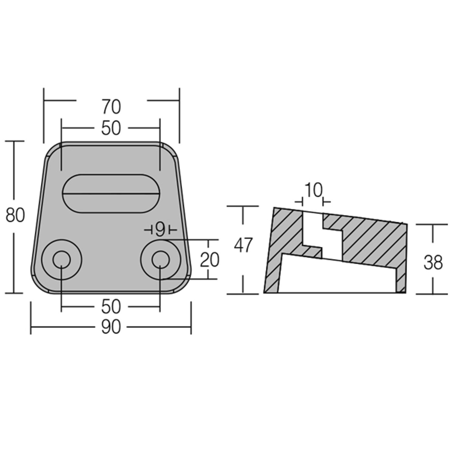 1852 SX-drivverk sinkanode Volvo 3854130