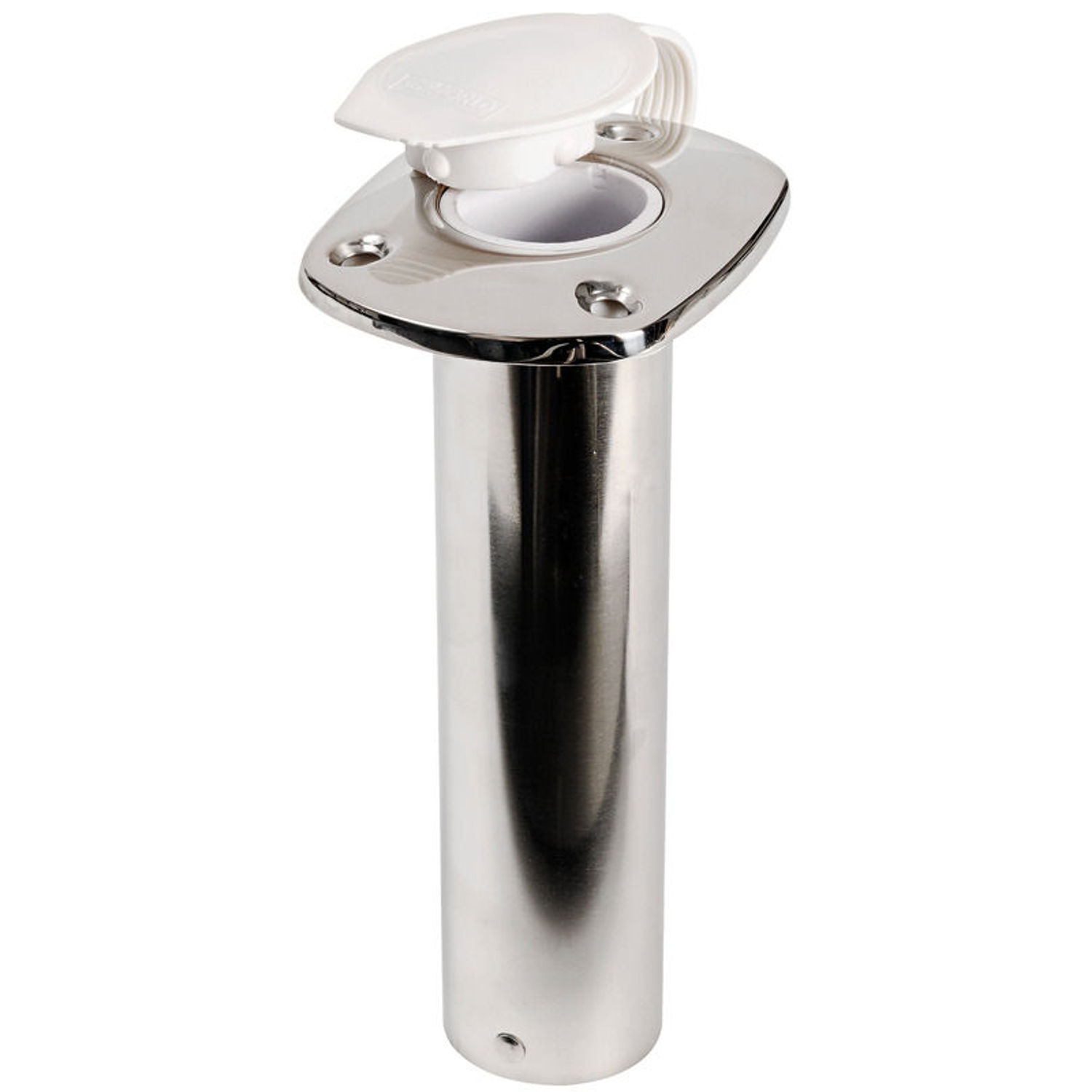 SS vertikal indbygget stangholder 42 mm