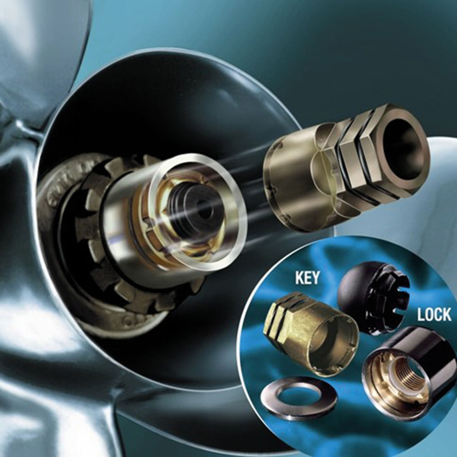 McGard Propel lås 5/8x11, Johnson/Evinrude