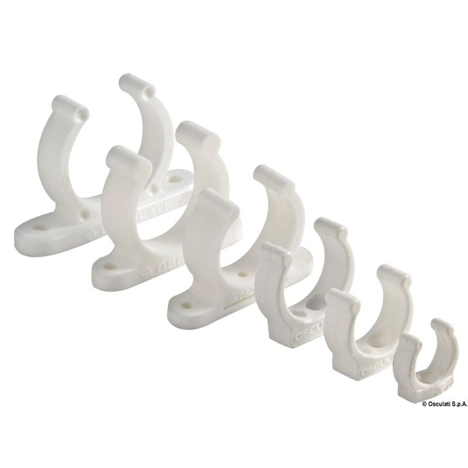 Kraftig plastclips hvid 20 mm