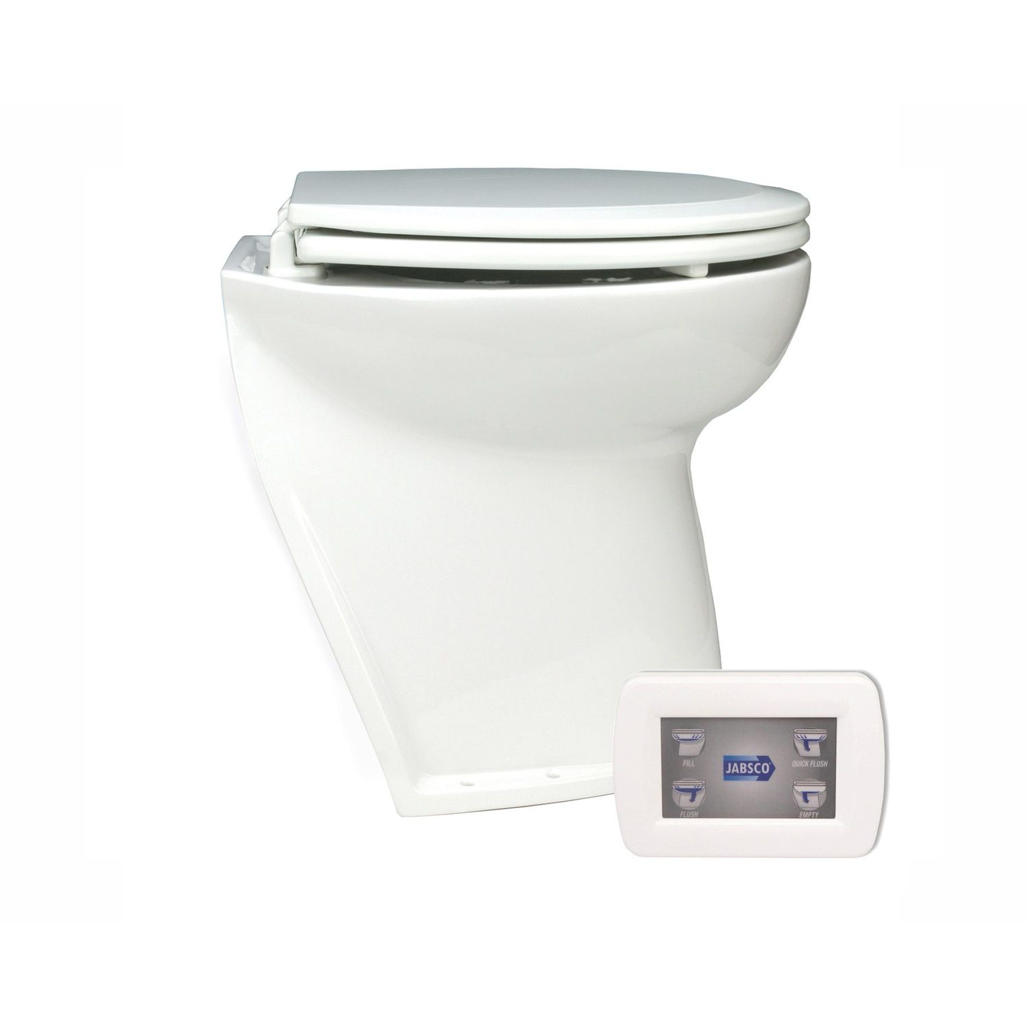 Jabsco Deluxe Flush Elektrisk Toalett 17" Vinklet