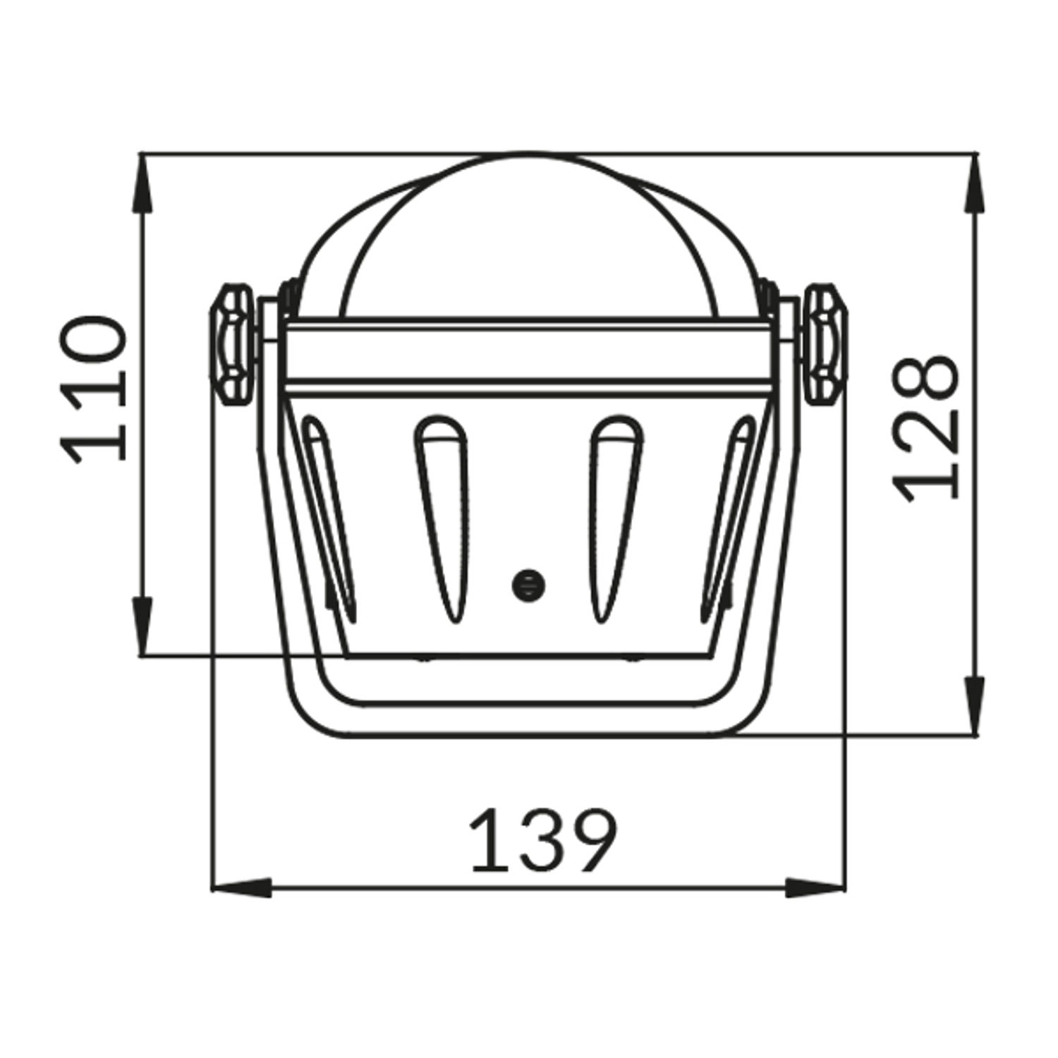 Riviera bøjle kompas ARTICA BA2, 70mm, sort, frontaflæst