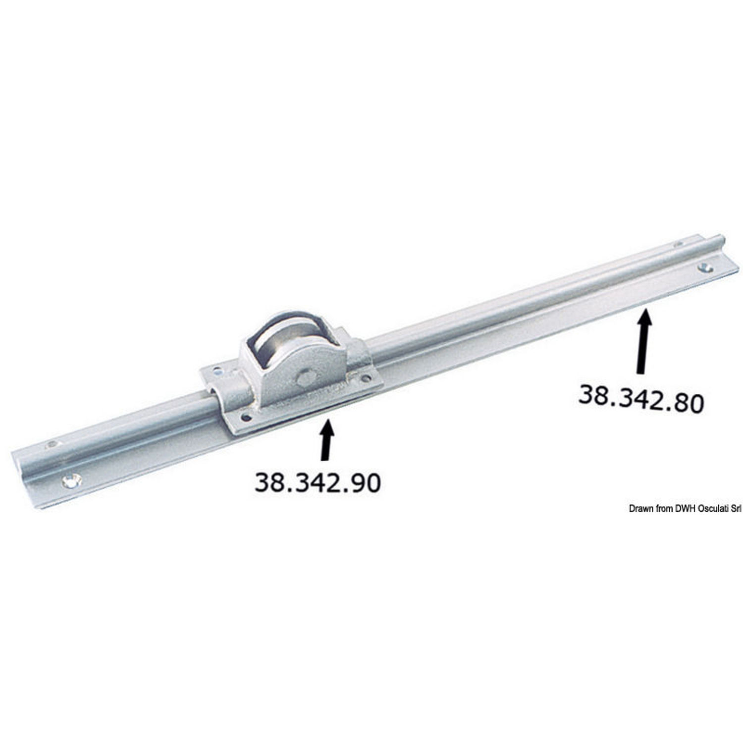 Forniklet messingvogn 64x37 mm