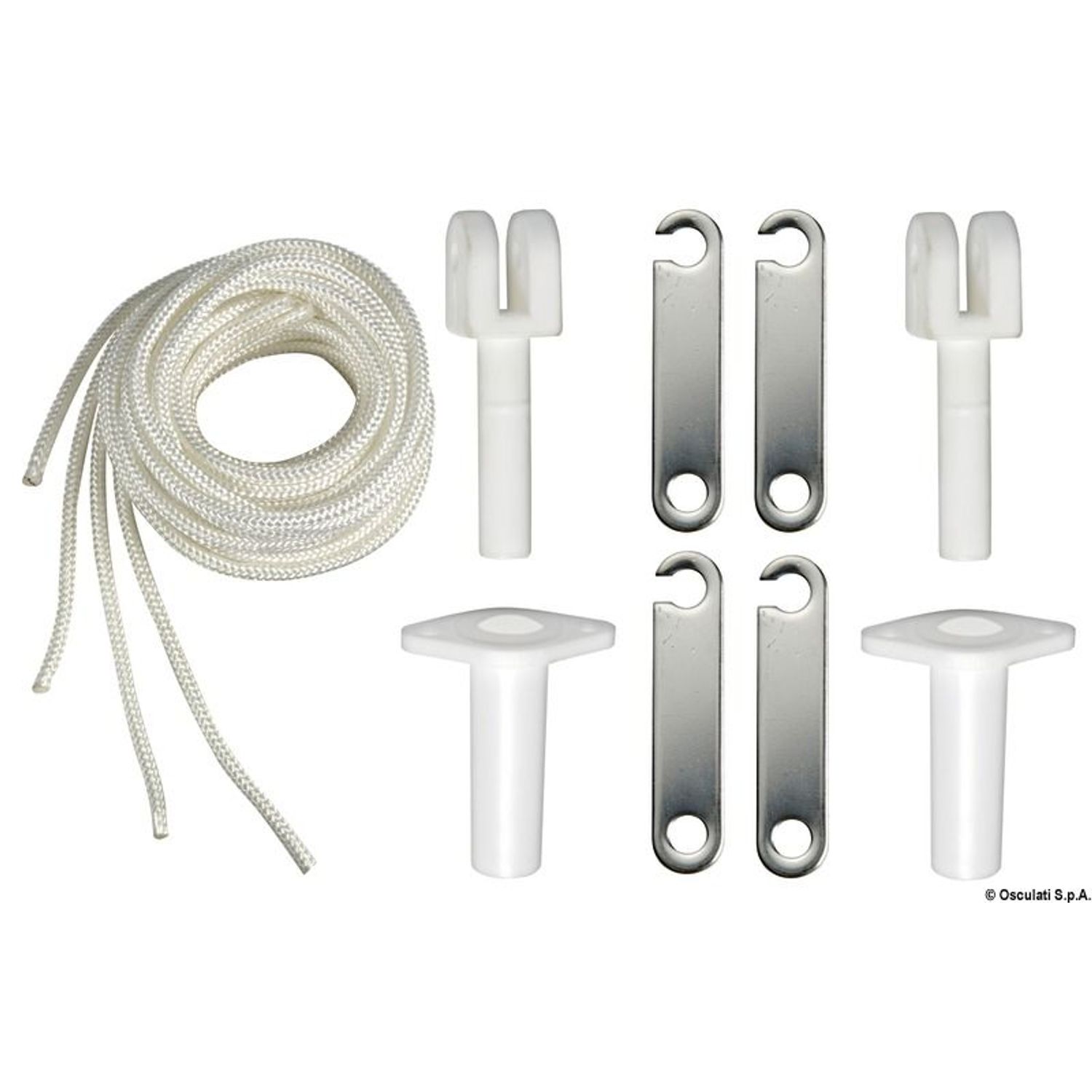 3-bågs bimini hög Ø 22 mm 150/160 cm vit