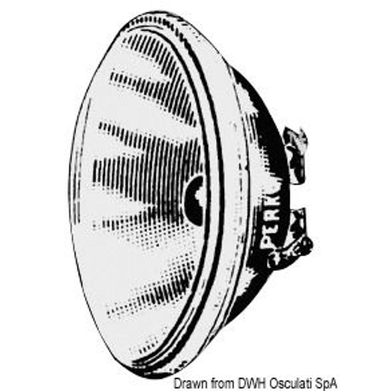Vanntett lyspære 12 V 50 W 110 mm