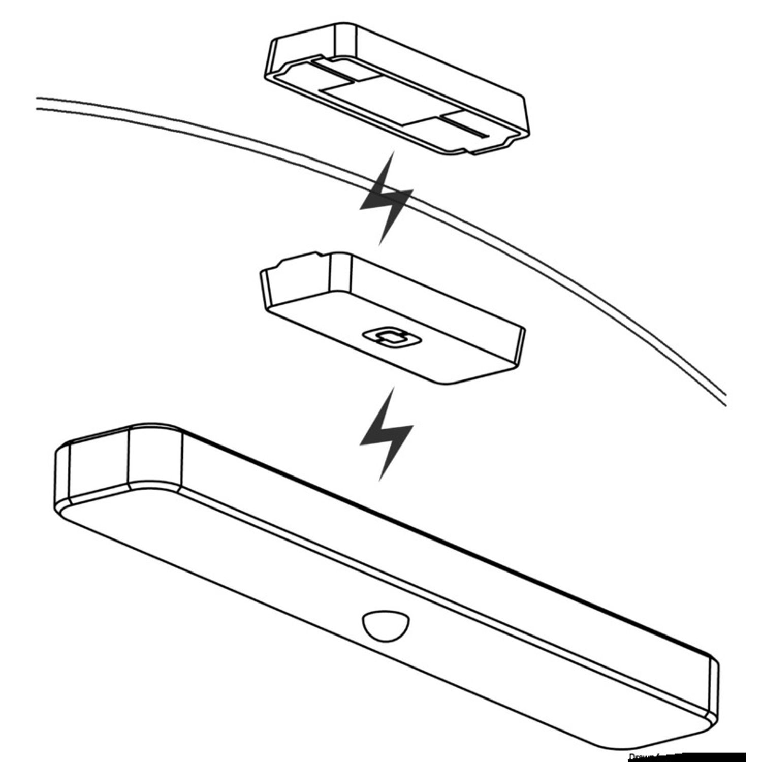 Batteridrevet magnetisk LED-lampe i hvid 5V 2W