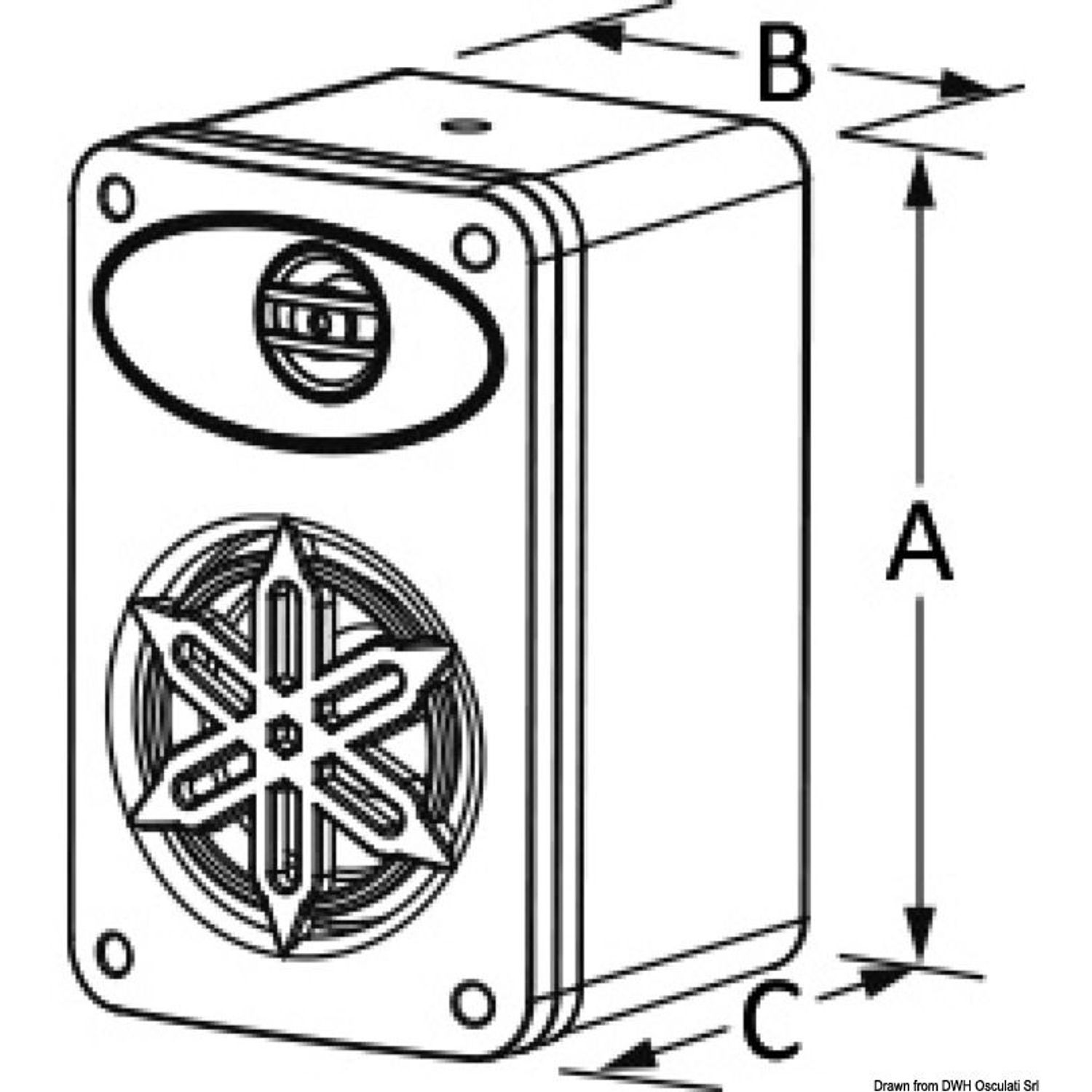 Par 2-vägshögtalare för interiör 4" - 2x120W - vit