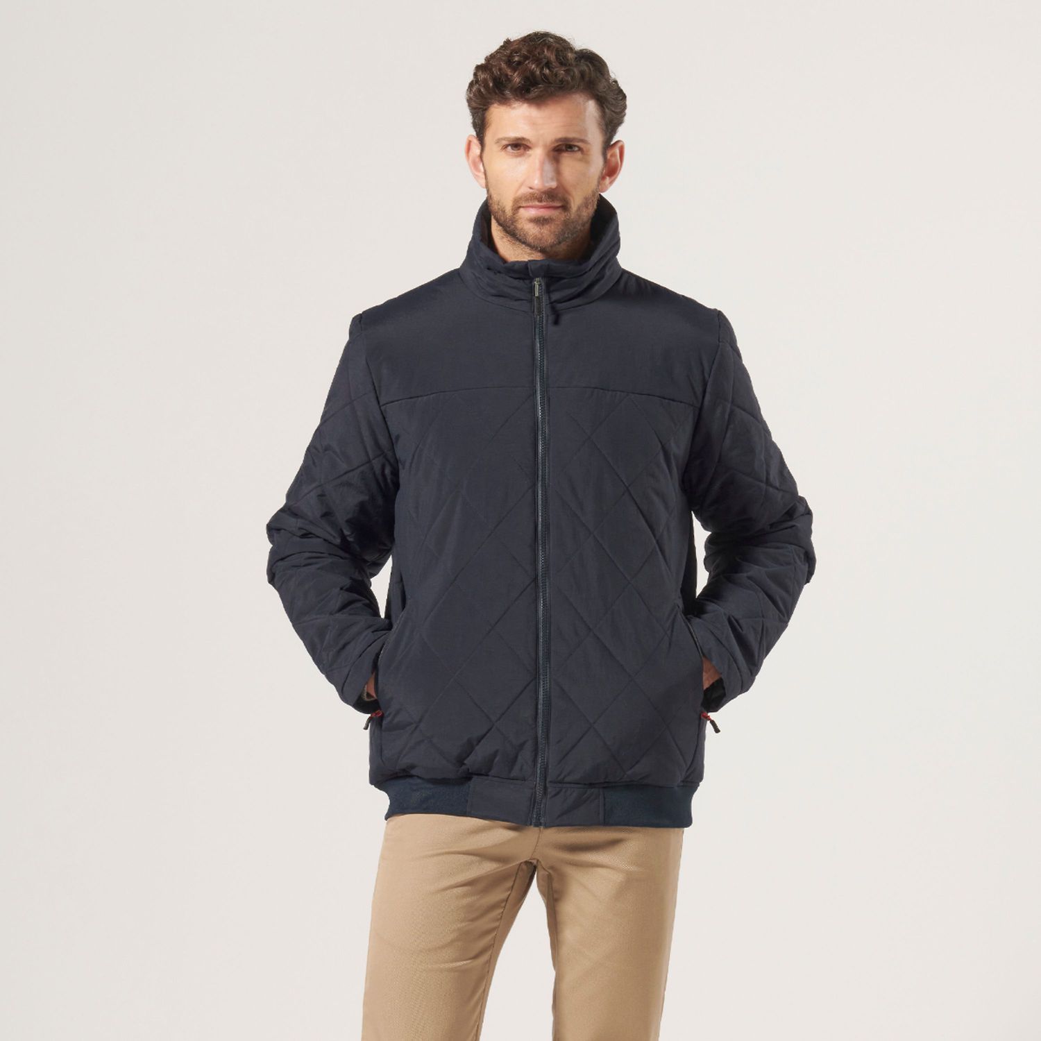 Musto Snug Diamond Quiltet Jakke Herre Navy