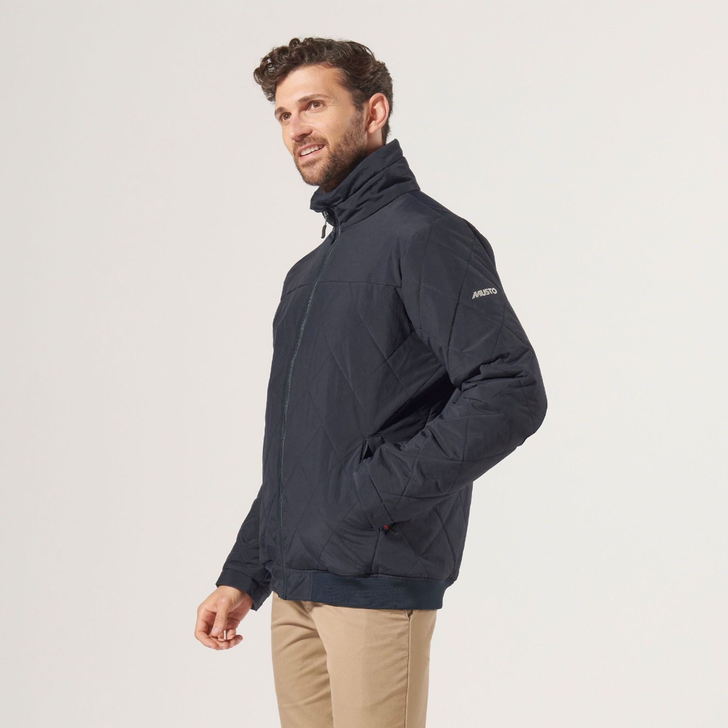 Musto Snug Diamond Quiltet Jakke Herre Navy