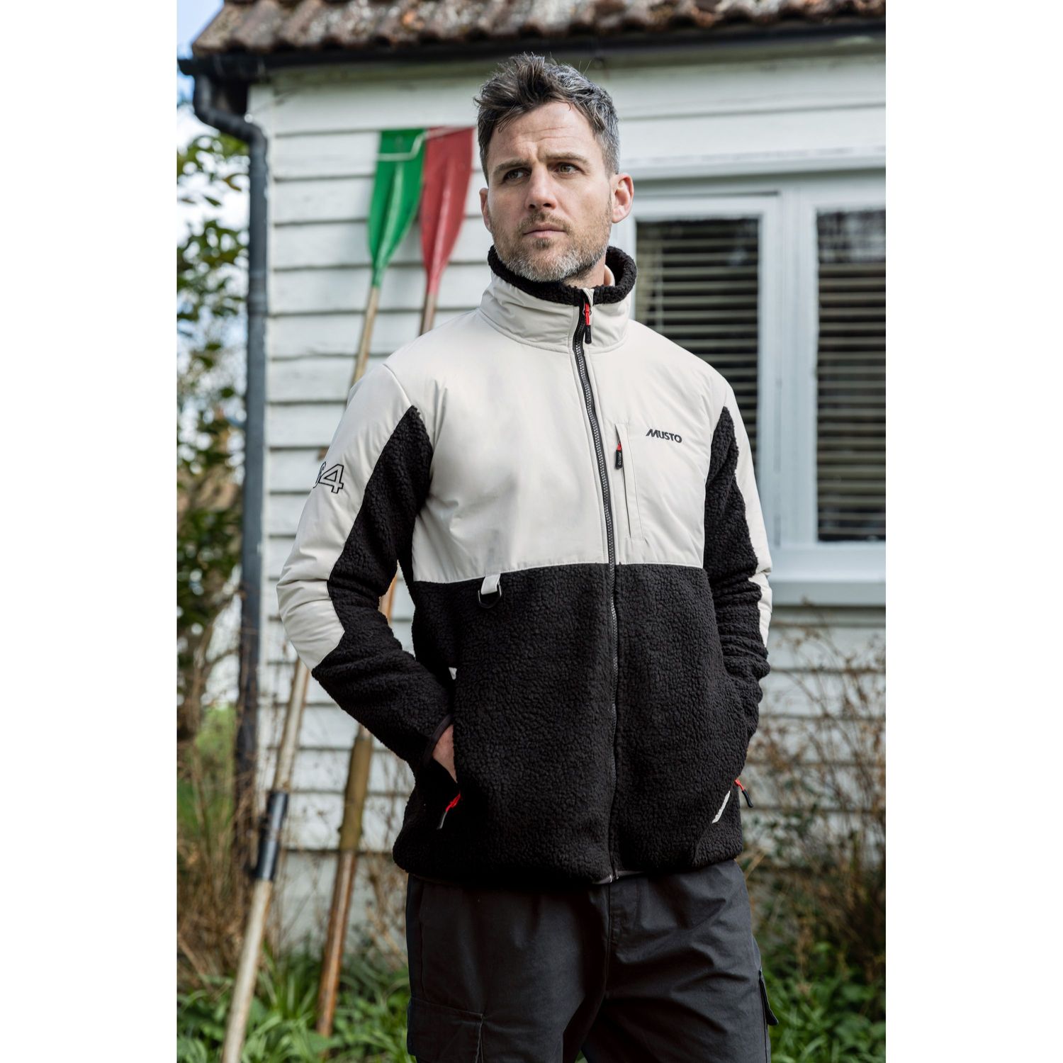 Musto 64 Sherpa Fleecetakki Herra Musta