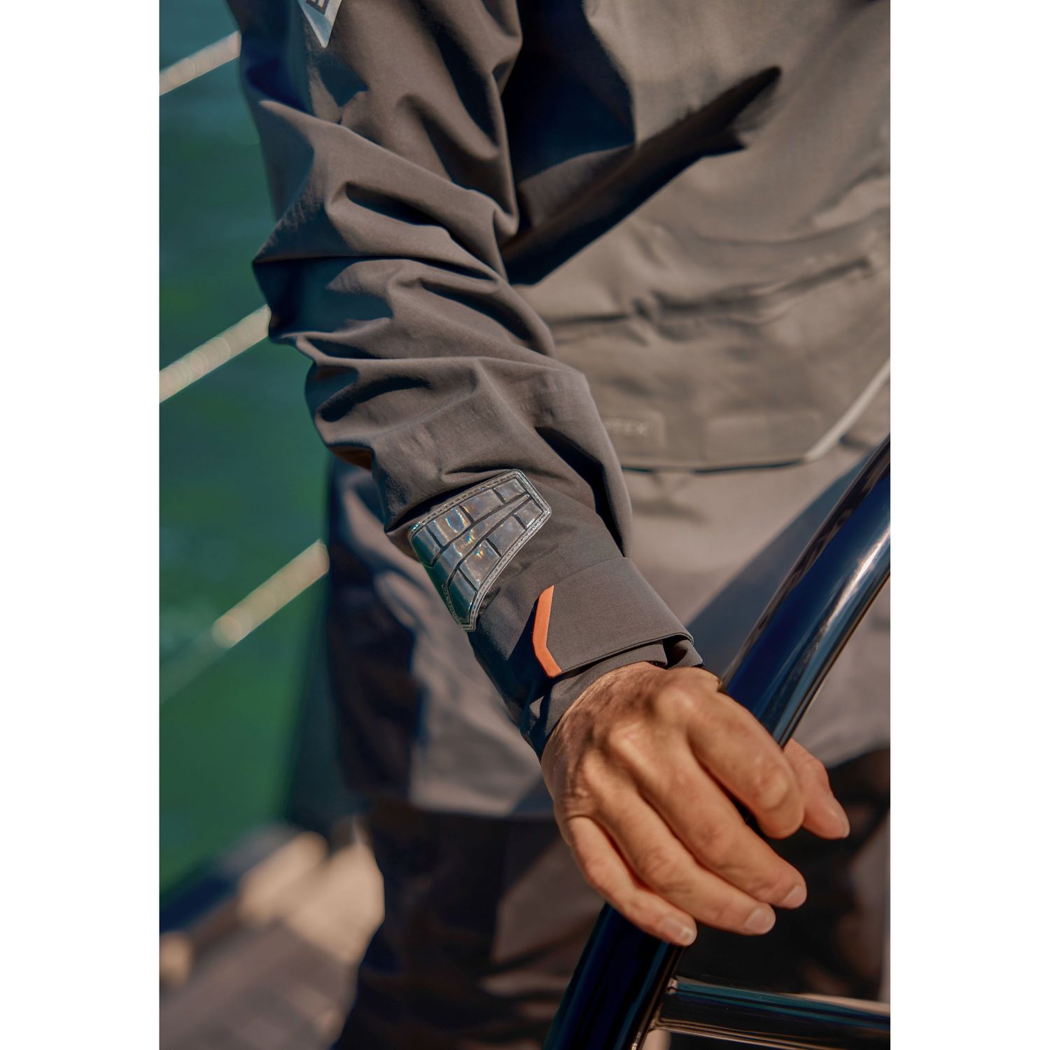 Purjehdustakki M BR3 Pertex Offshore miehille harmaa