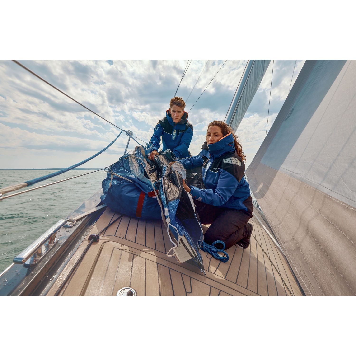 Seilerjakke M BR3 Pertex Offshore dame blå