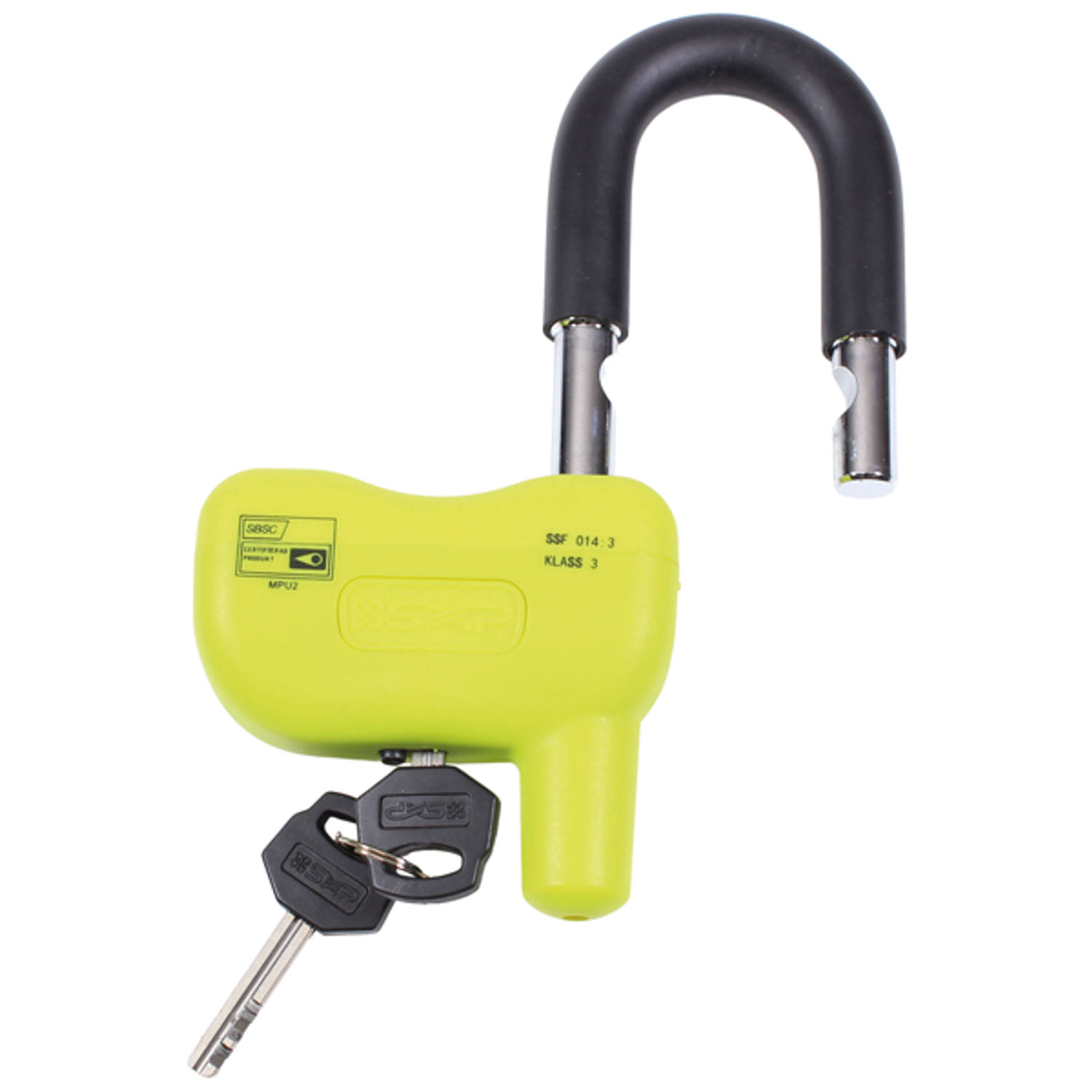 Låsepakke 2, fast hængelås & 3m wire, FG klasse 3