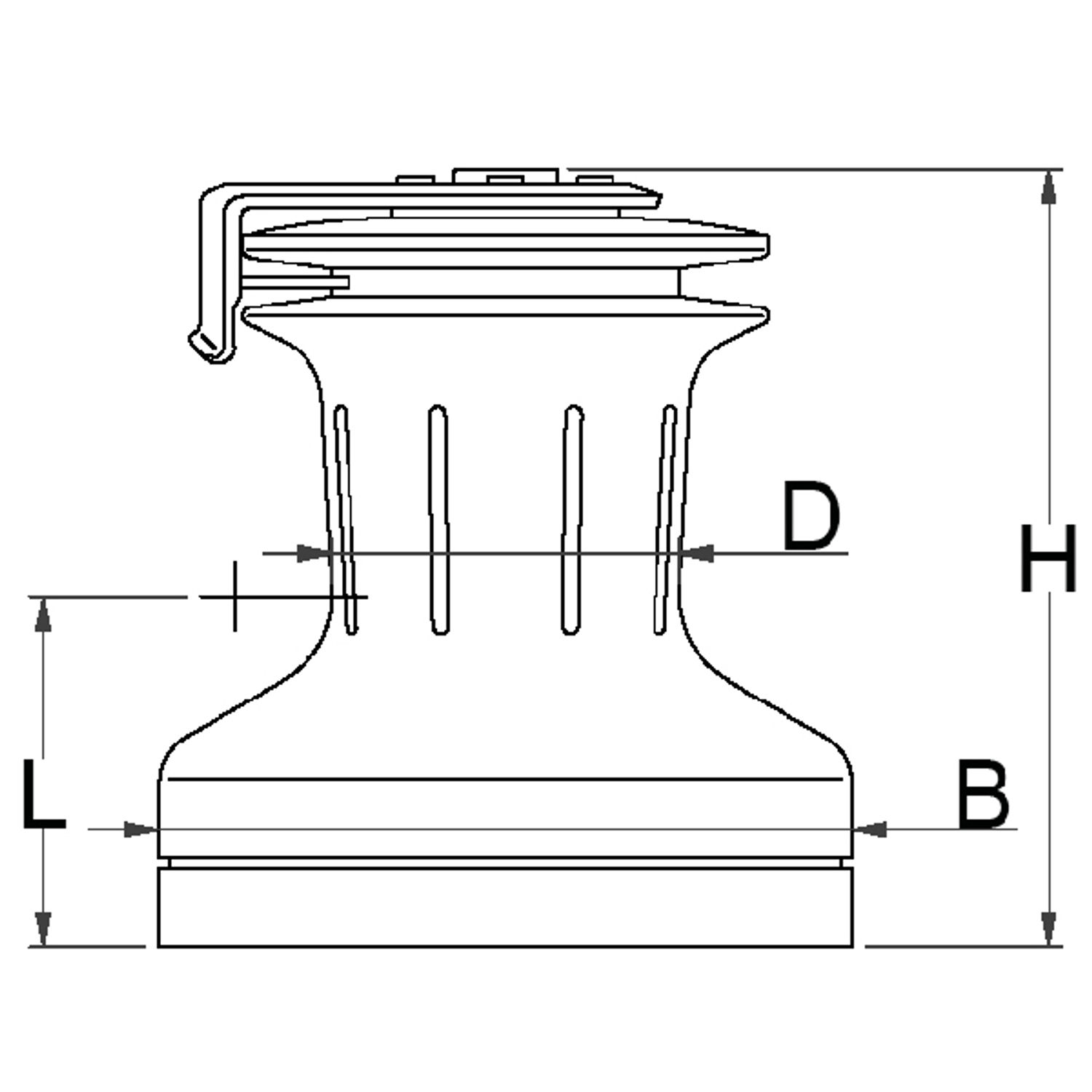 Andersen Self tailing lap spool