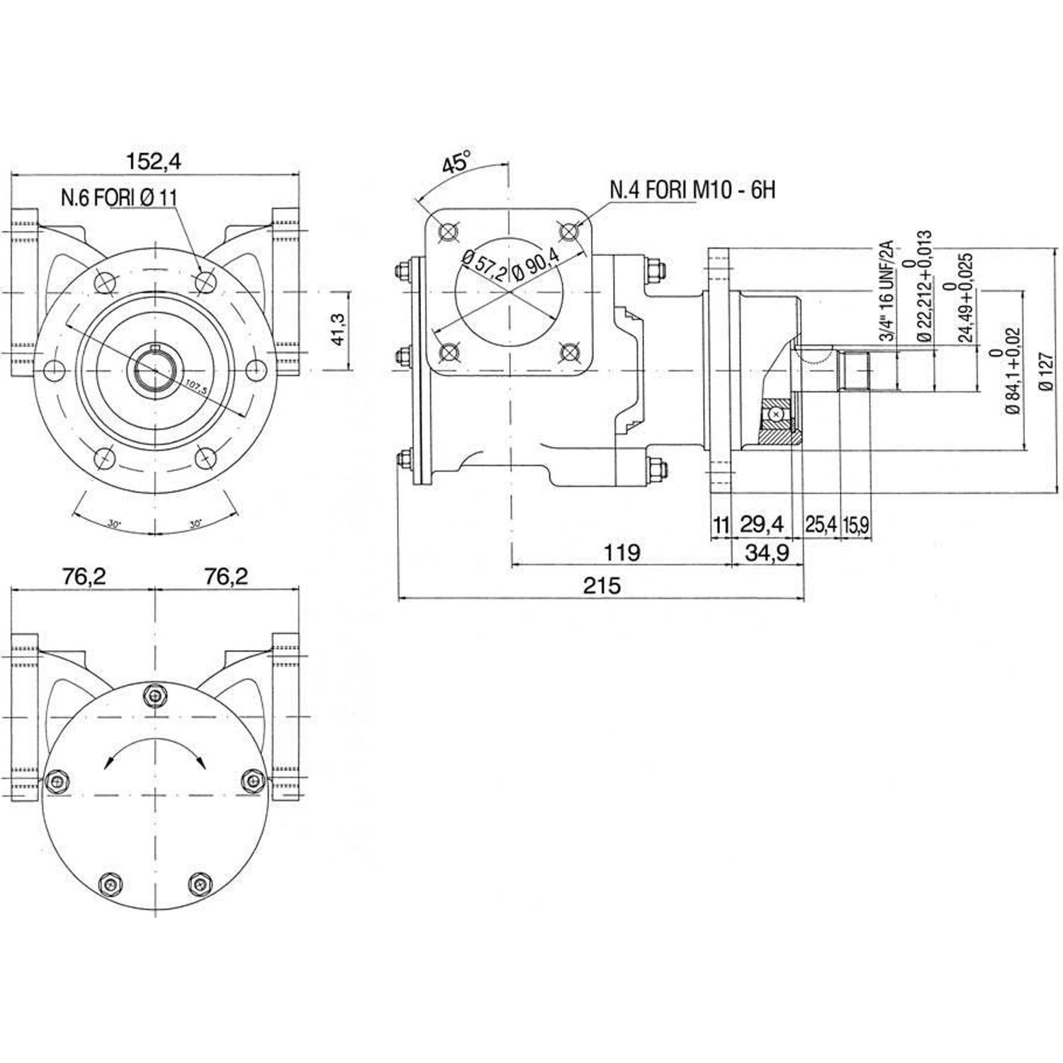 Ancor Impellerpumpe til Motor MFF57