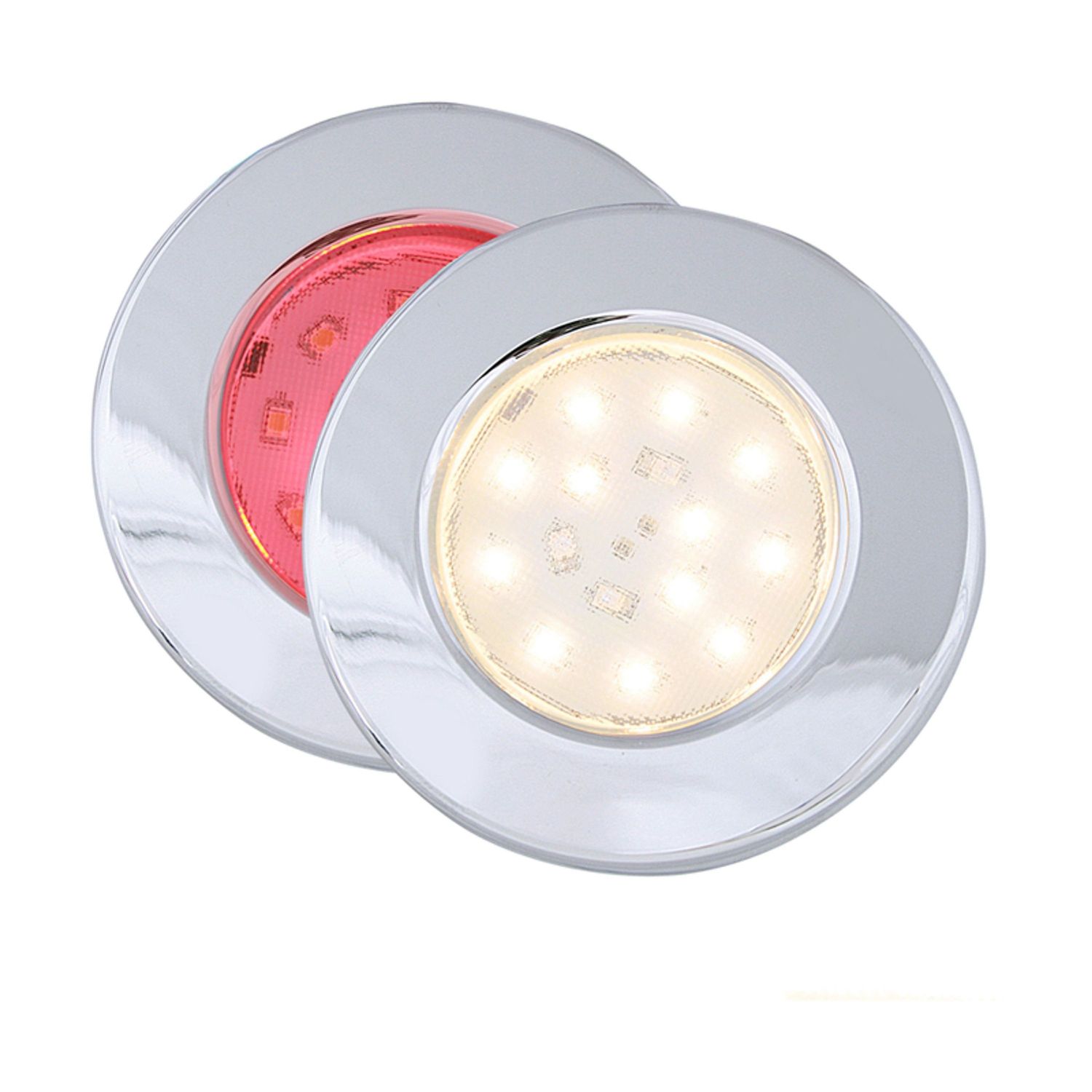 Pinto SMD LED Rött/Vitt Ljus, Krom