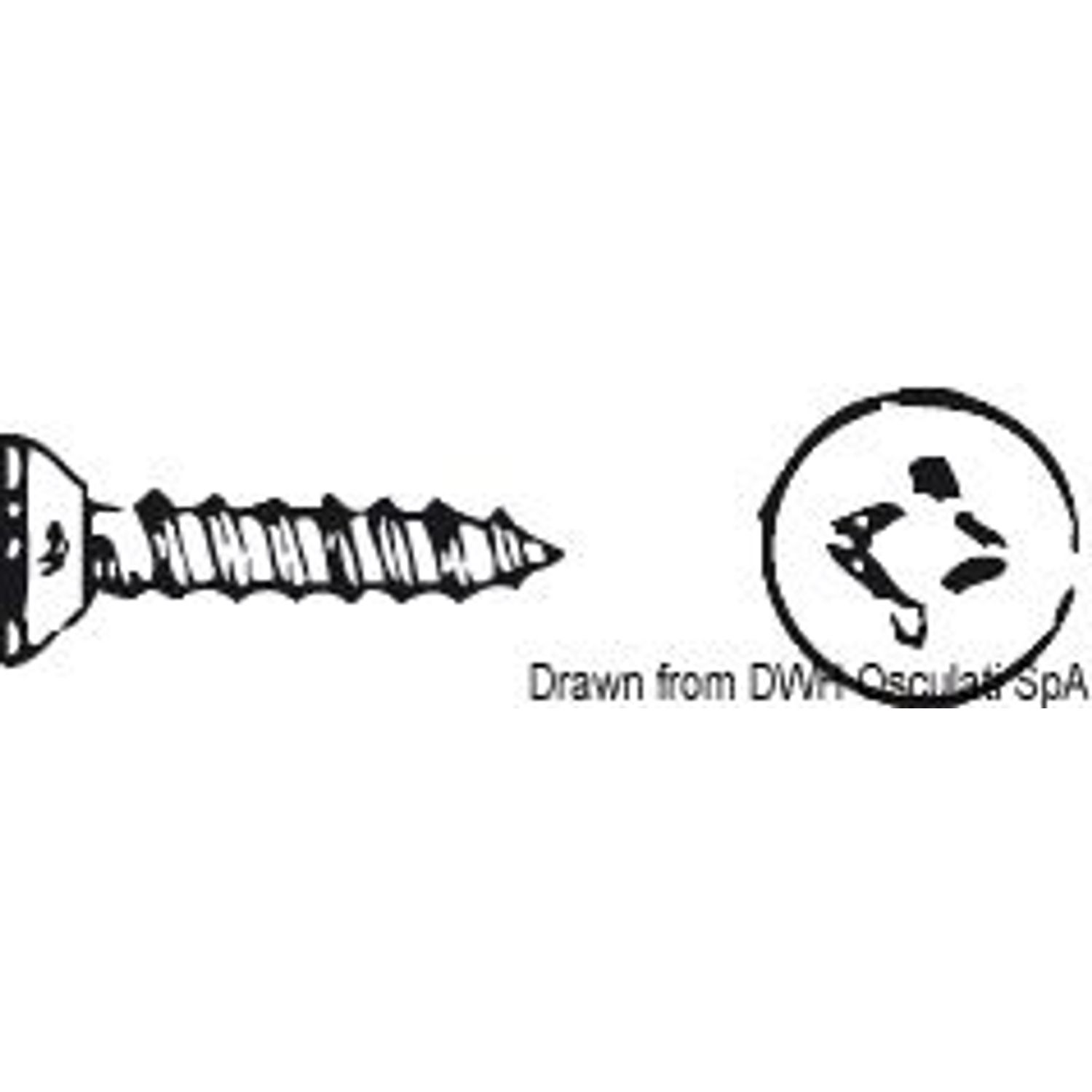 Selvgjengende skrue forsenket 2.9x10 AISI 304 AUTO/TSP2,9X10