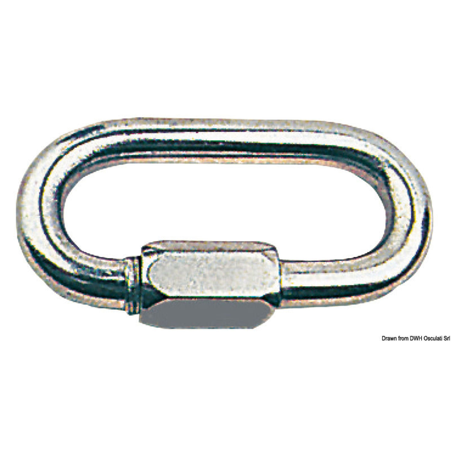 Karabinkrok med skrueåpning AISI 316 6 mm