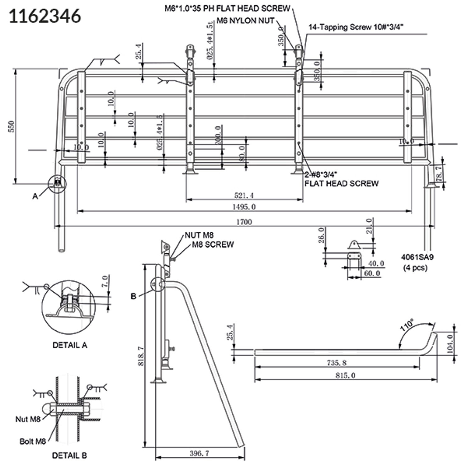 Badeplatforme 170 cm