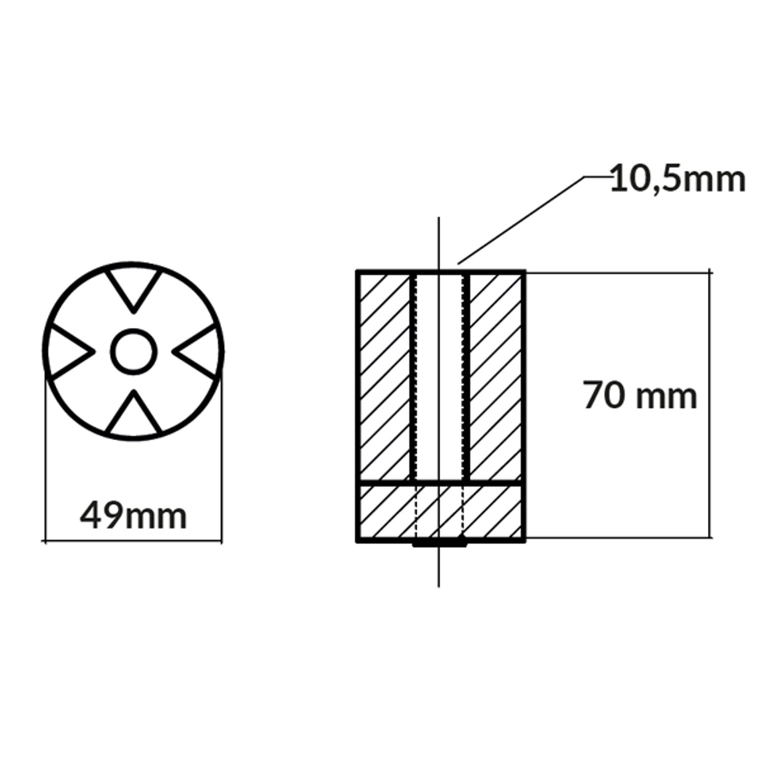 1852 Sinkanode Volvo motorsink for IPS (3599981)