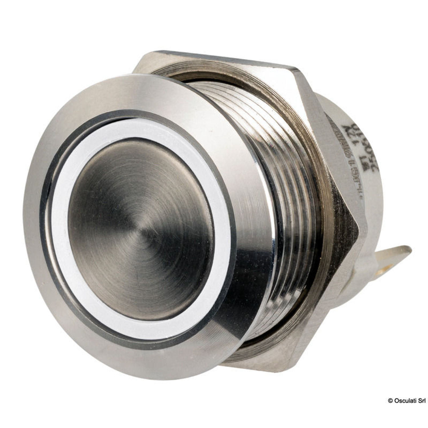 FLAT S.S.-afbryder ON-OFF 12/24 V blå LED