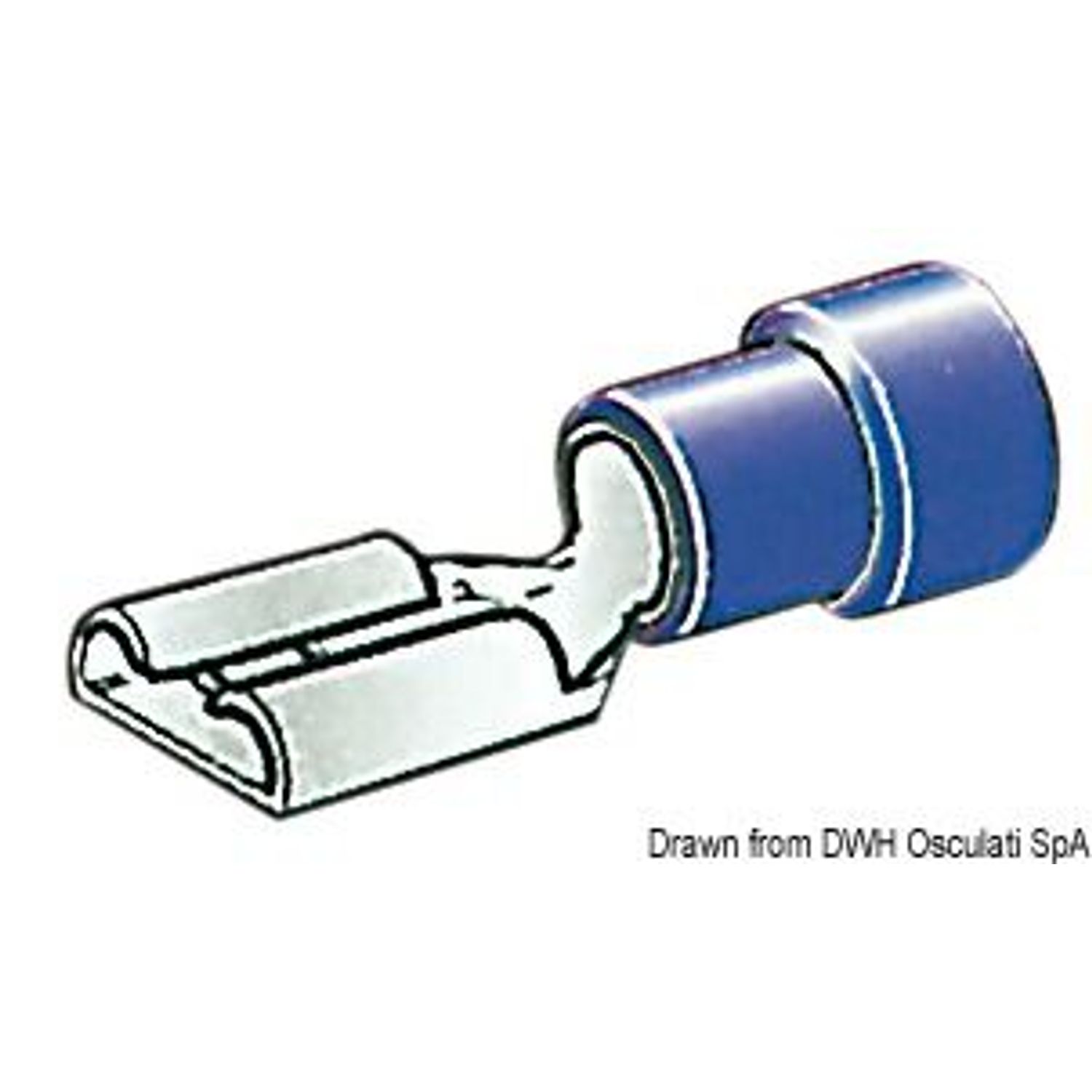 Faston förisolerad flatstiftshylsa 2.5-6mm²