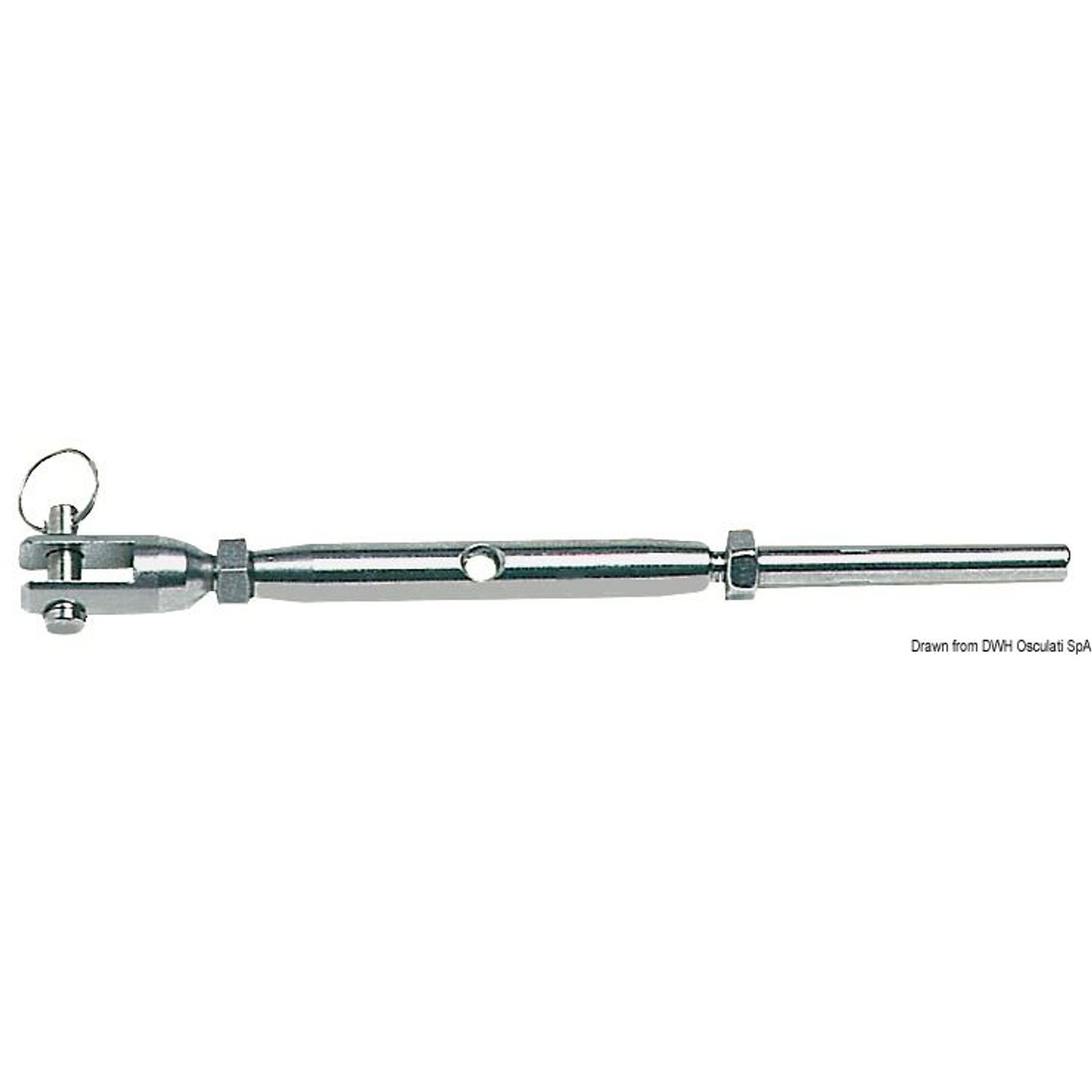 Vanttiruuvi puristeliitinpäätteellä AISI 316 10 mm