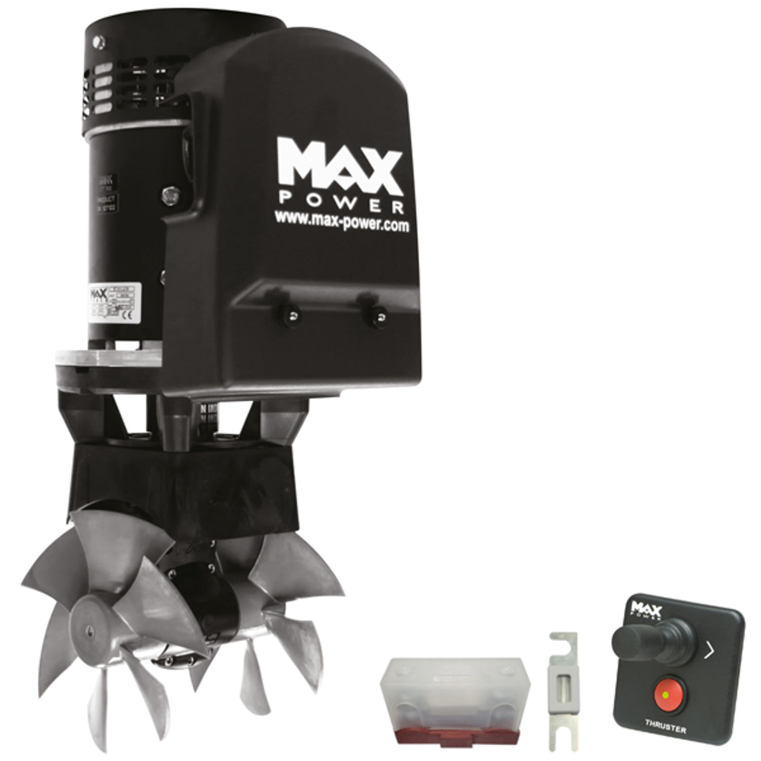 Max Power bogpropellerkit  CT125 24V inkl. Joystick, säkring 225 amp