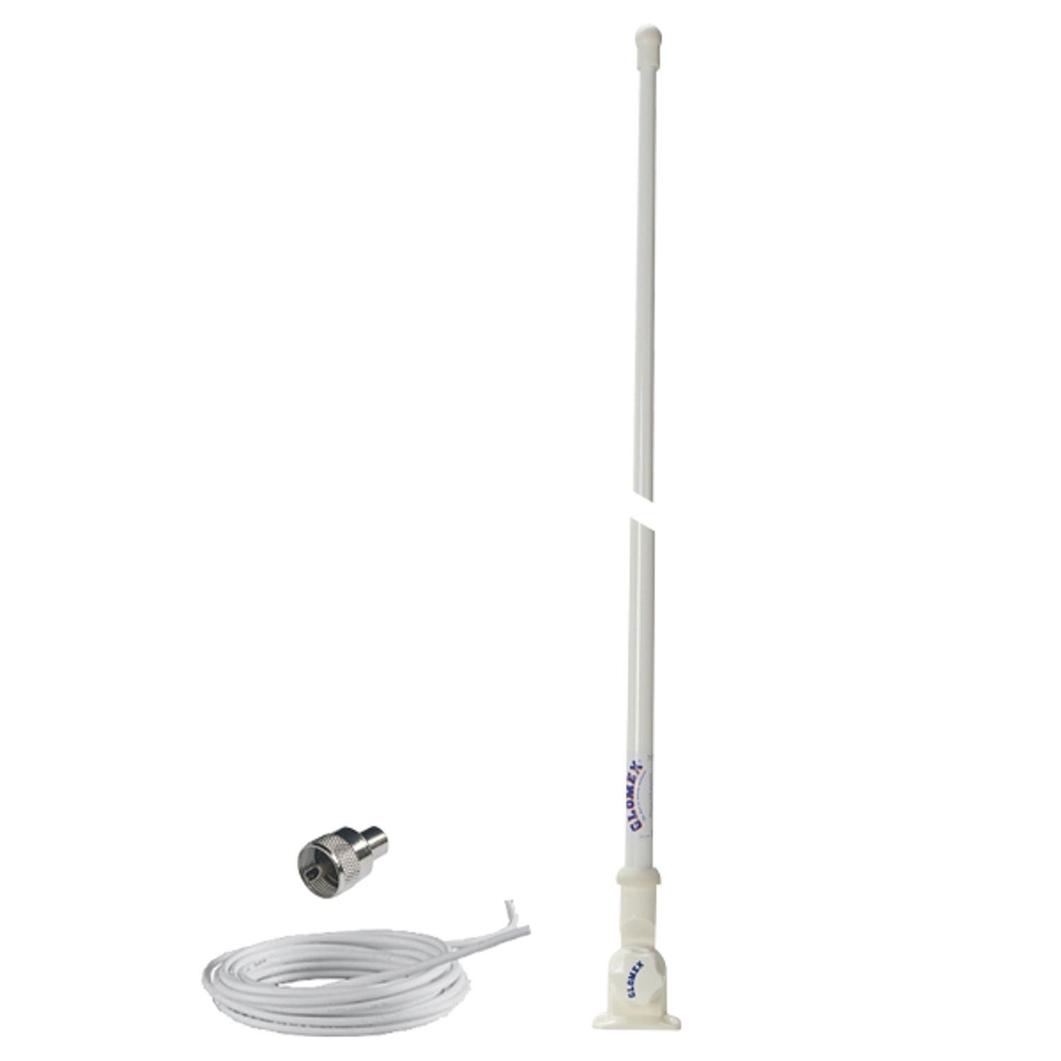 Glomex VHF-antenni RA104, L:1m, 4,5m kaapeli ja palstakannatin