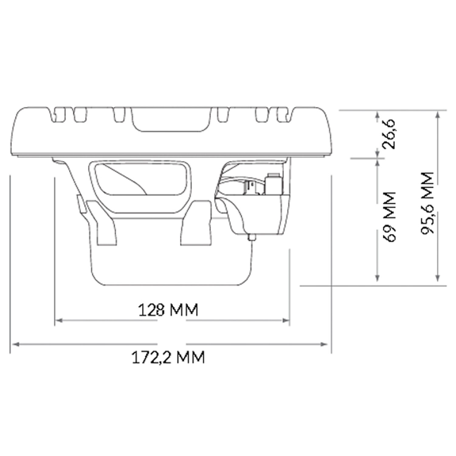 Hertz HMX 6.5-TC - 6.5"" 4Ohm marin högtalare, svart