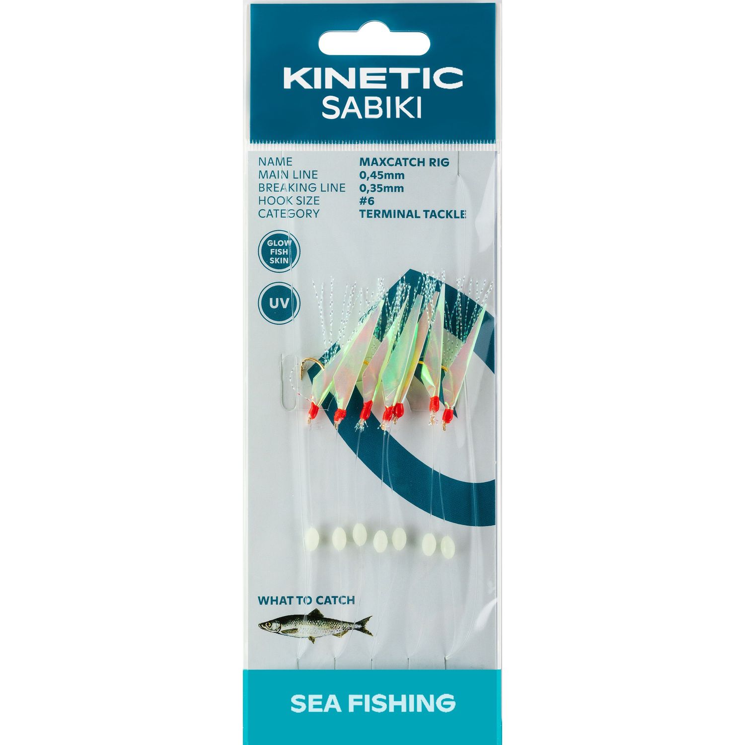 Kinetic Sabiki Sill Rigg MaxCatch Fishskin / Flerfarget