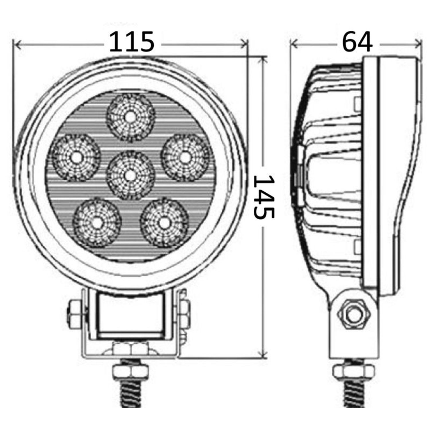 Justerbar HD LED-lampe til A-frame 18 W 10/30 V