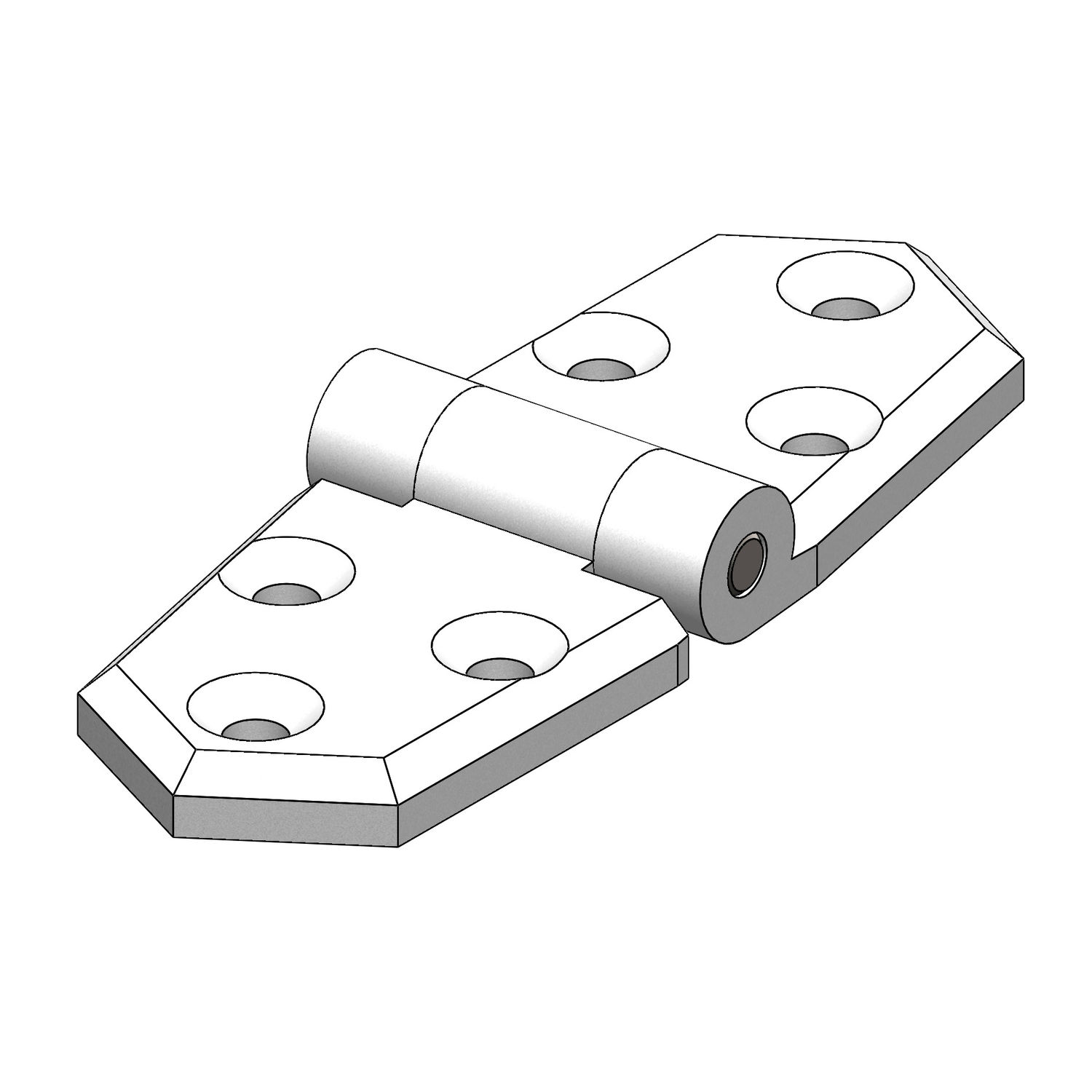 Trudesign Hengsel Kompositt Kort 2stk. Hvit