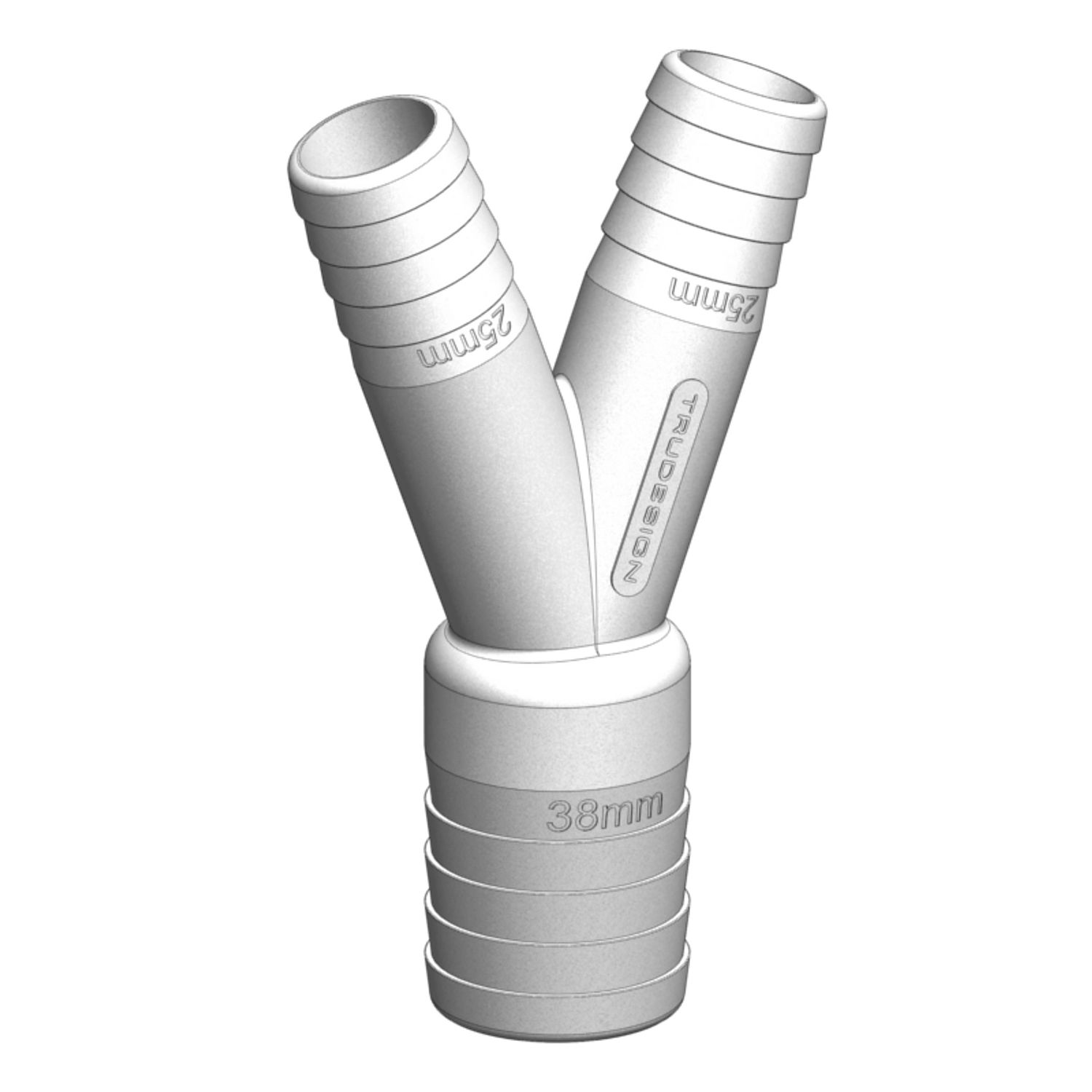 Trudesign Y-kobling, 25, 25, 38mm