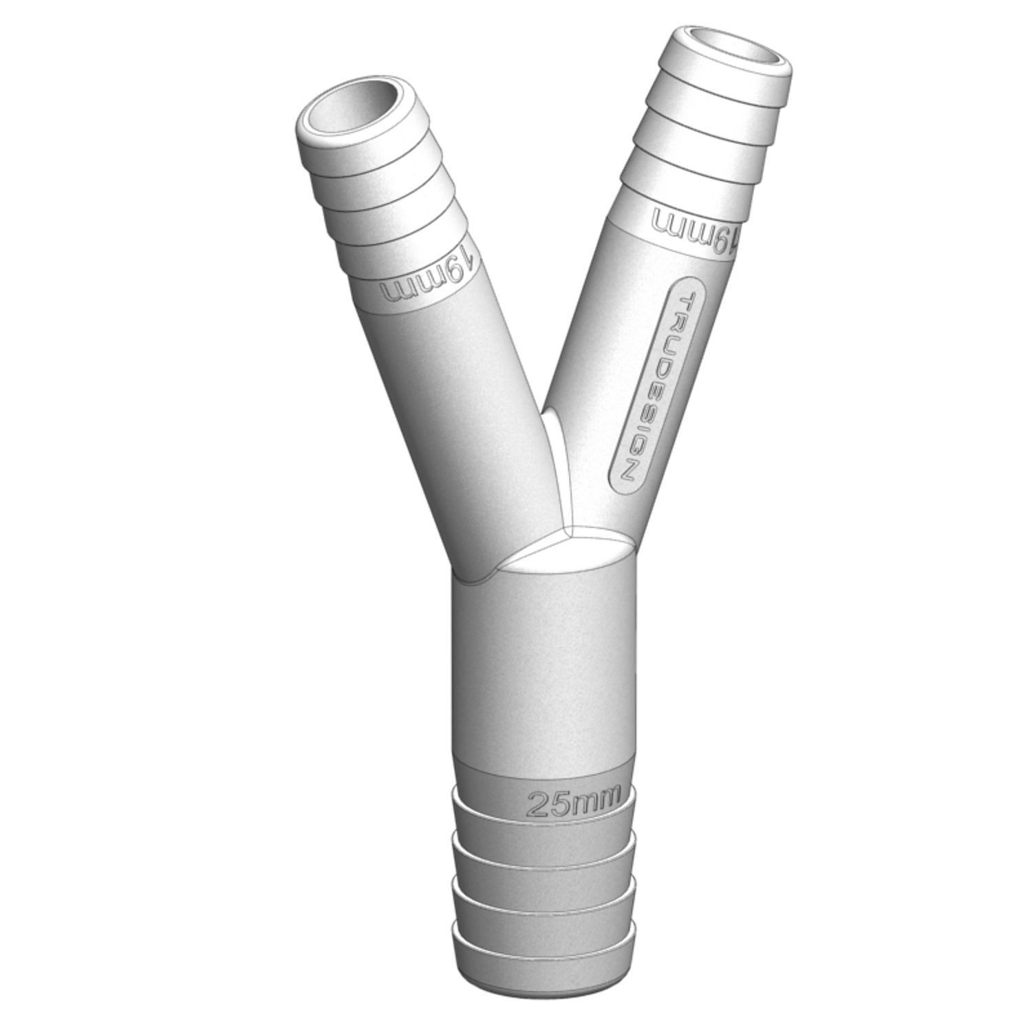 Trudesign Y-kobling, 19, 19, 25mm