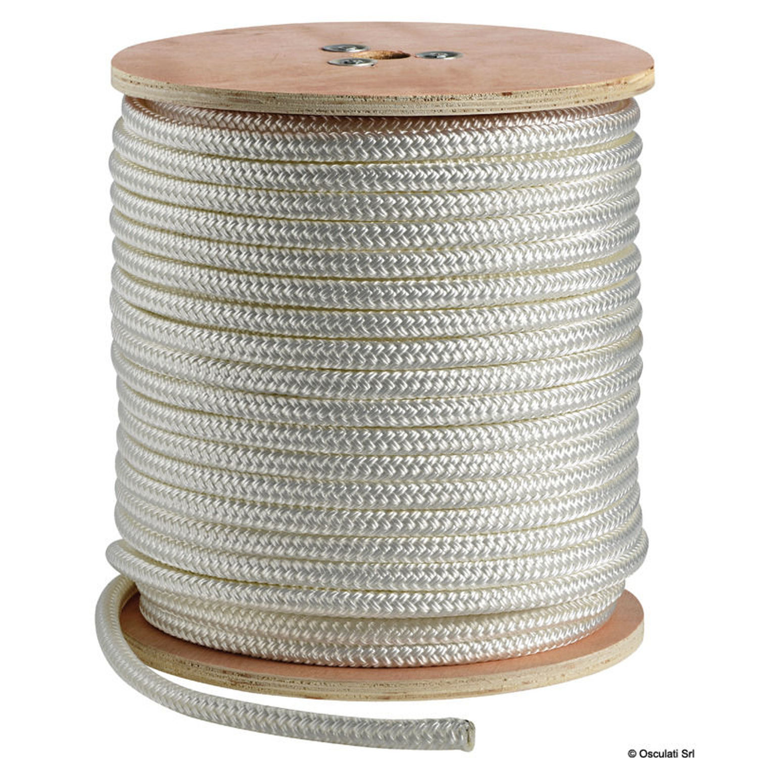 Hvid dobbeltflettet line 10 mm
