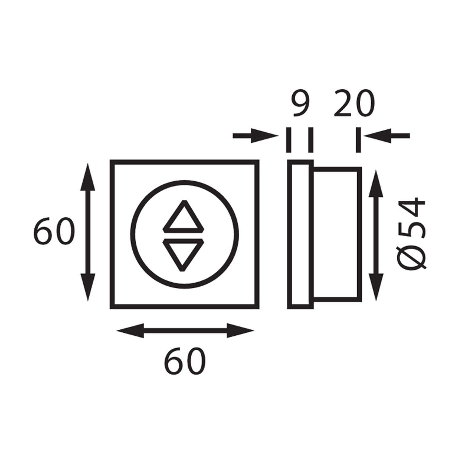 Dimmer Touch, 12V/24V, 100W, Sølv