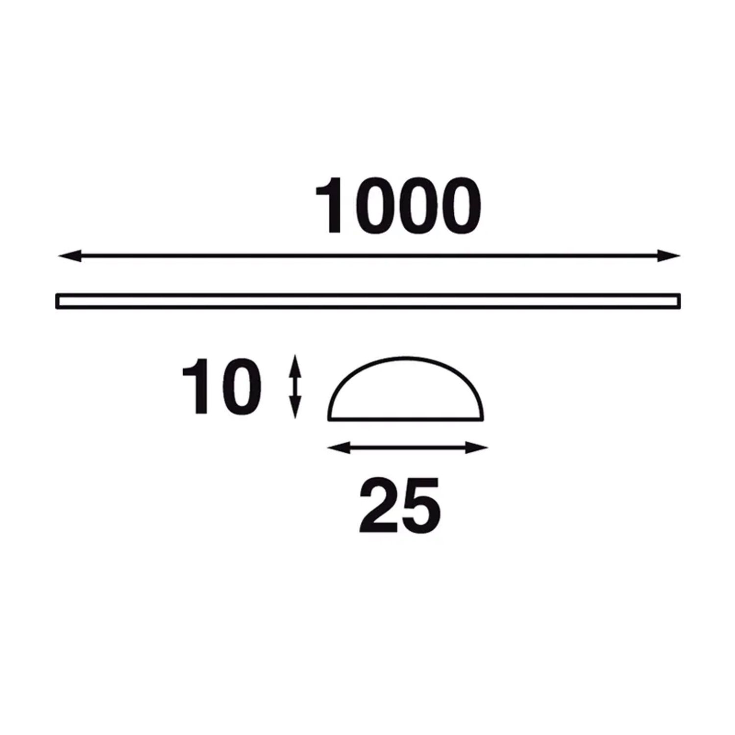 Plastprofil for LED-striper og tape