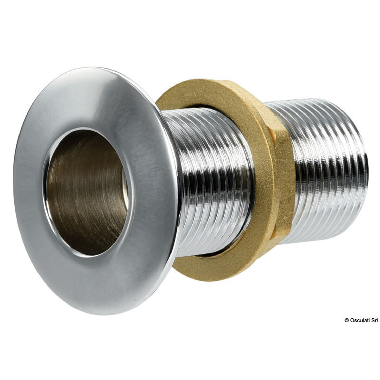 Bottenventil med låg kant i gulmässing 3/8"