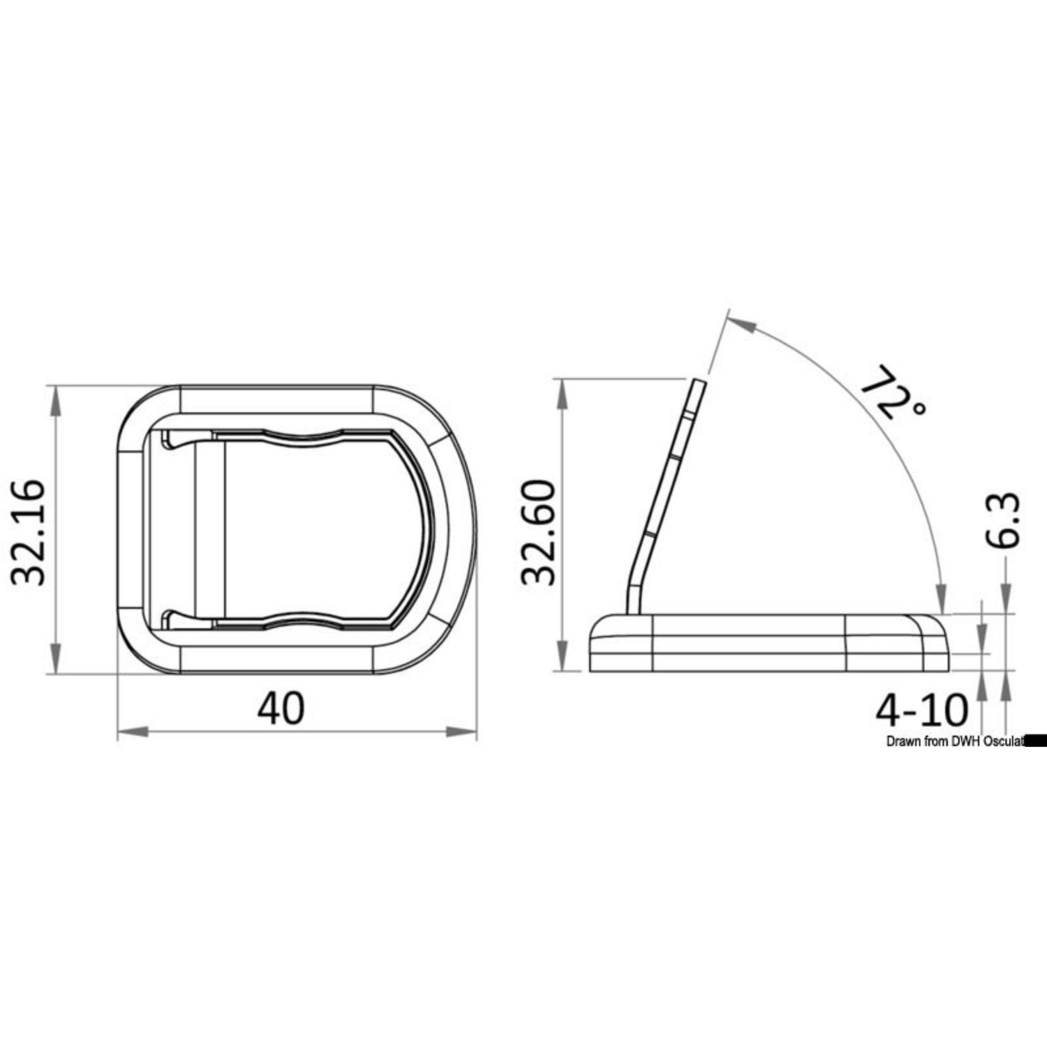 Infälld magnetisk dörrstopp