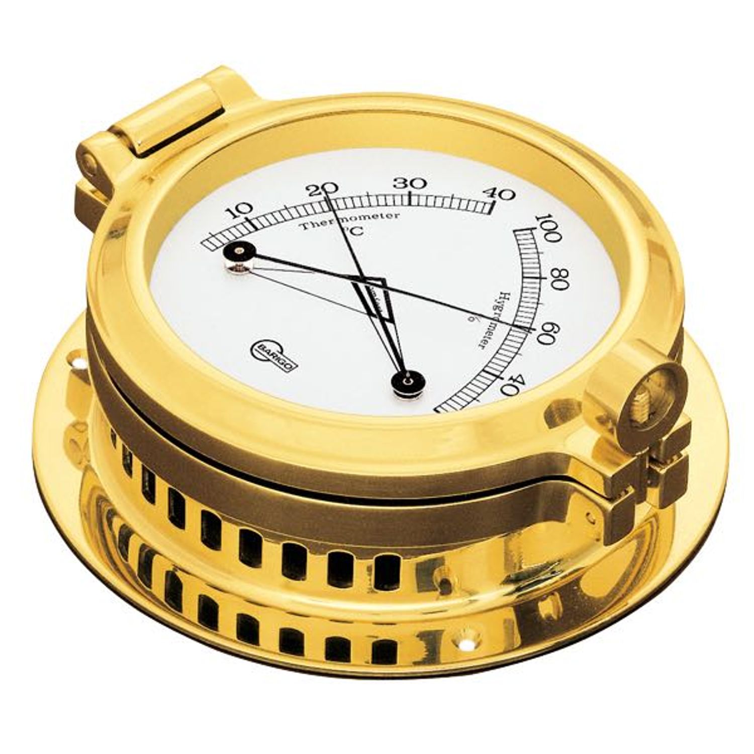 Barigo poseidon termo/hygrometer ø85/120mm messing