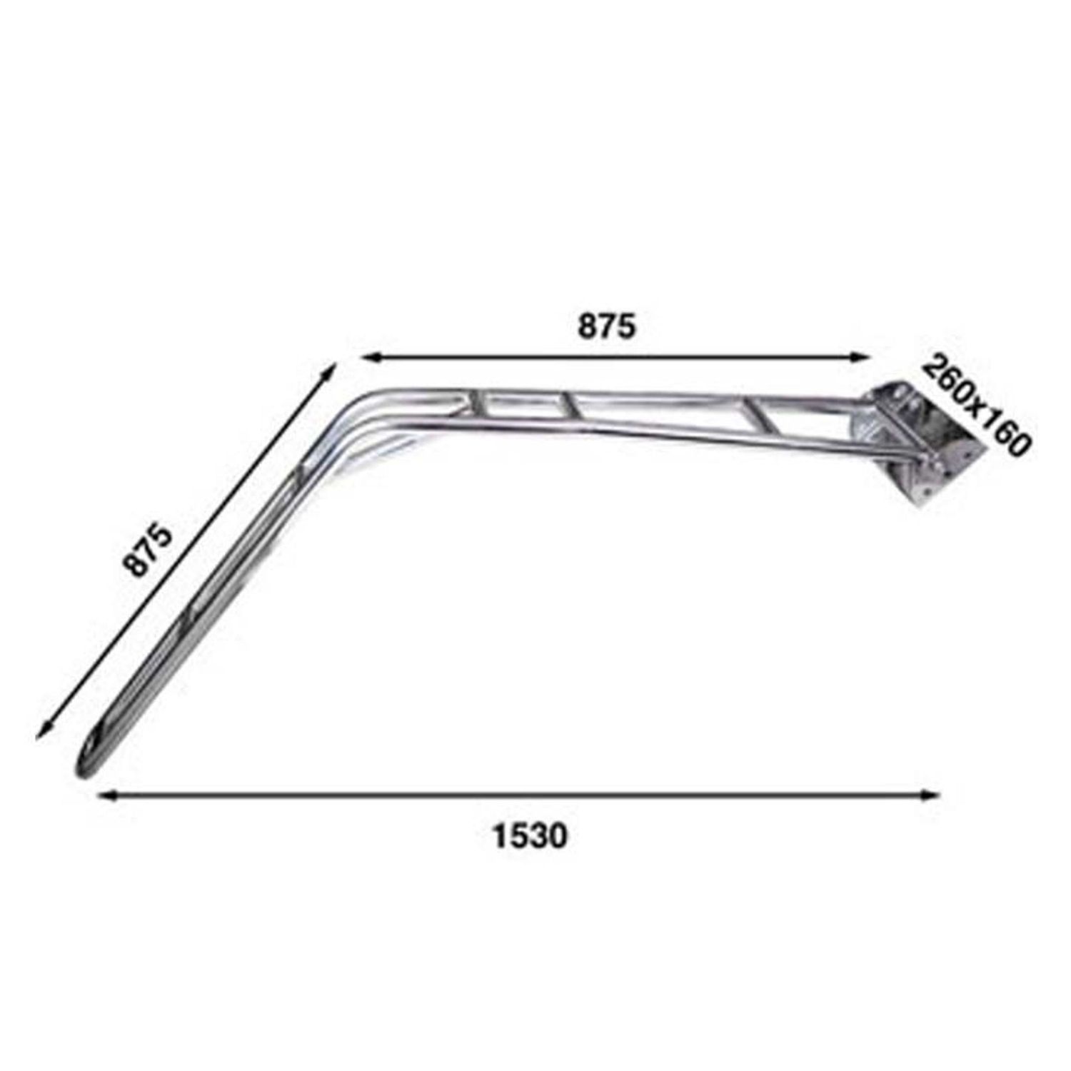 Båtsystem David Arm Kit 32mm Rør. Til lige hæk med blokk